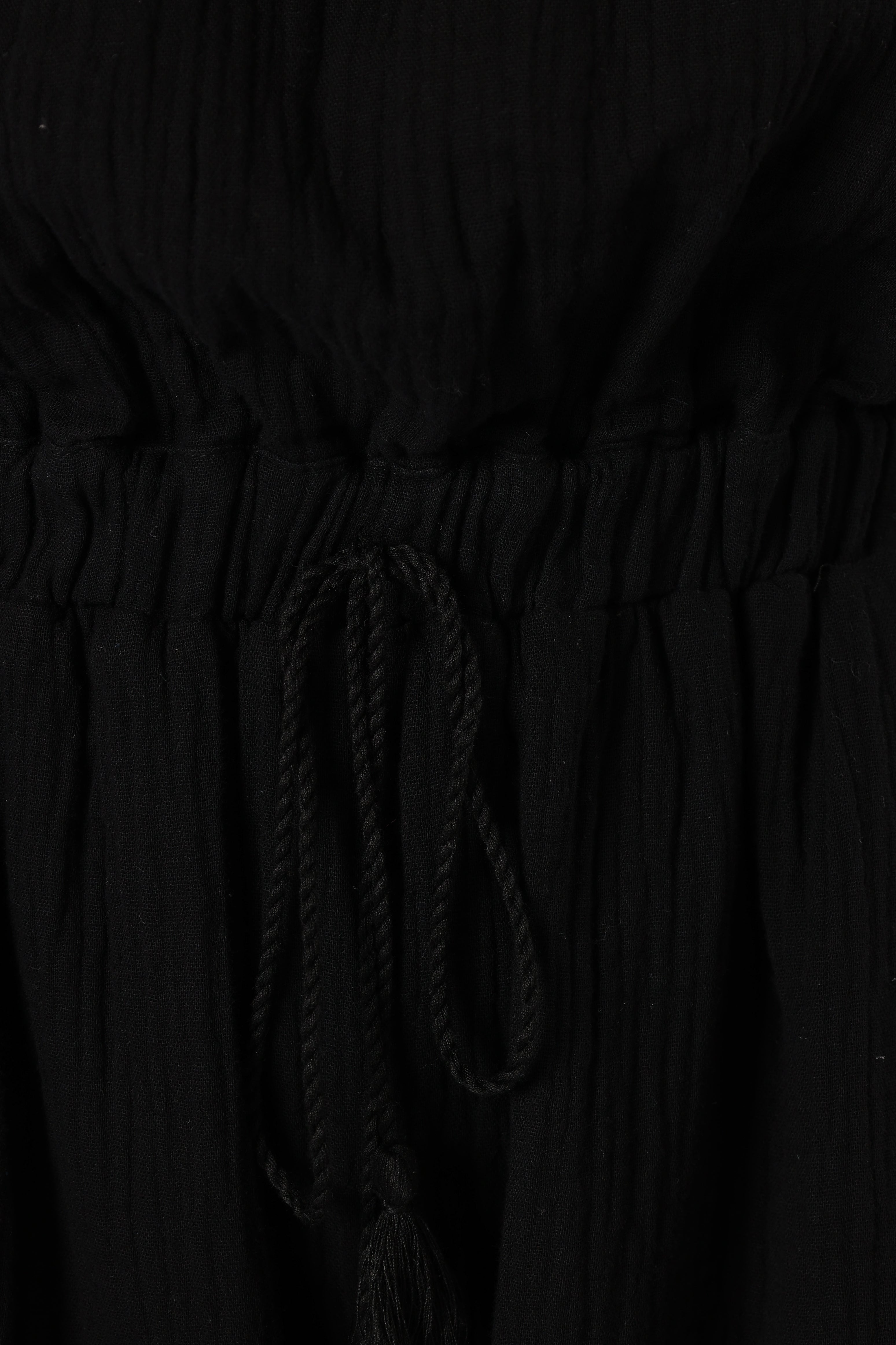 Beachside Romper - Black-Aur Fashion