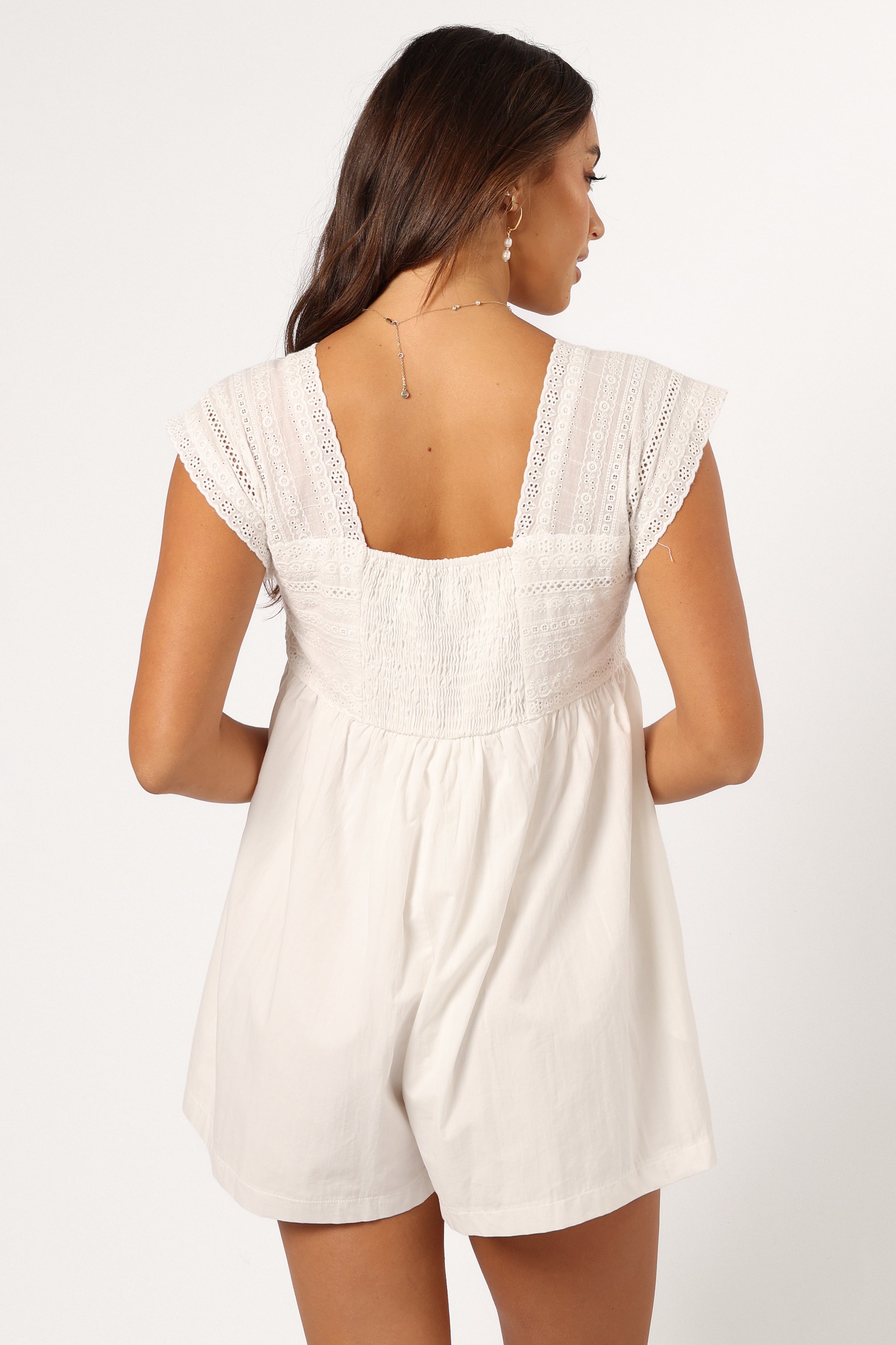 Adeline Romper - White-Aur Fashion
