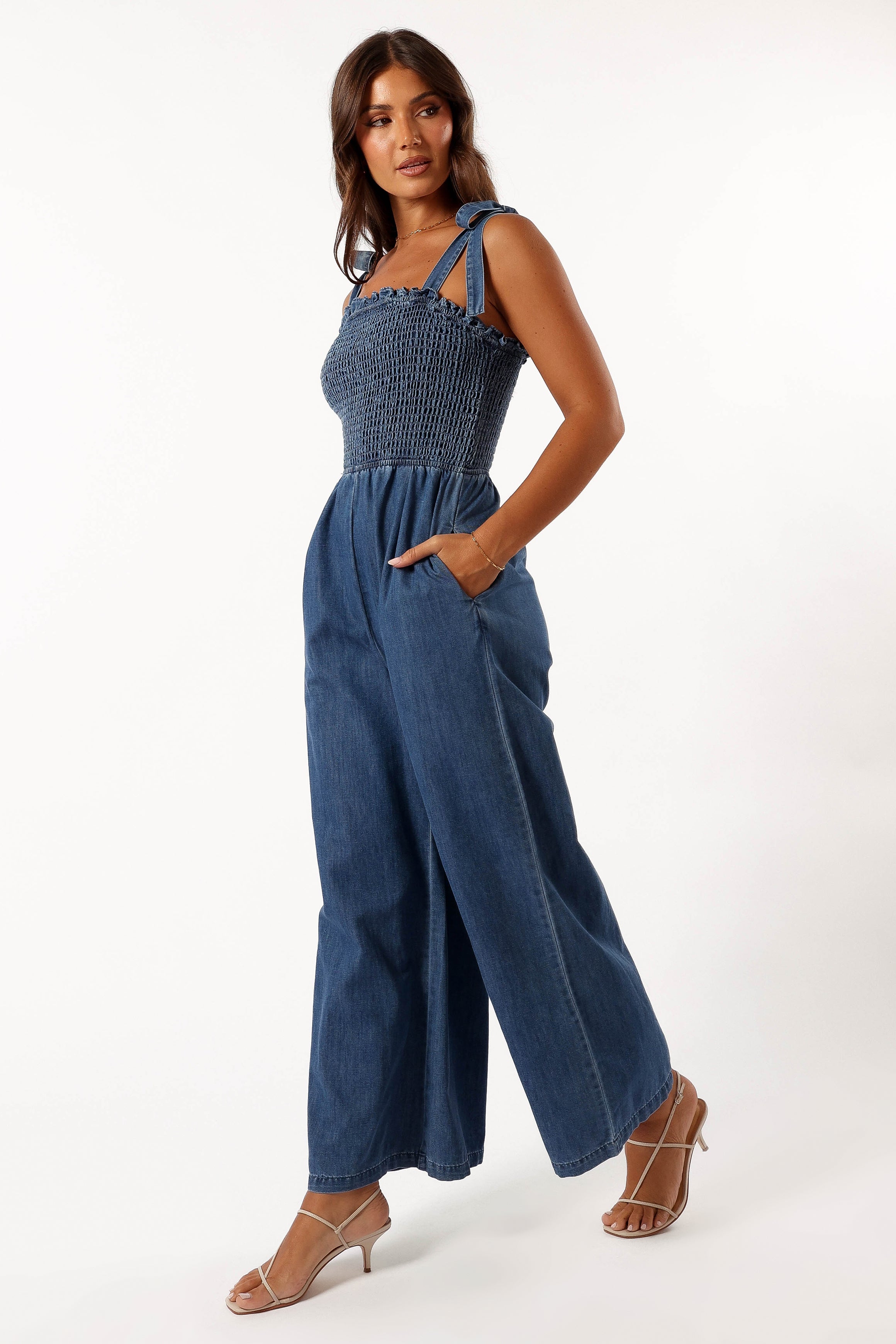 Alexia Jumpsuit - Medium Denim-Aur Fashion