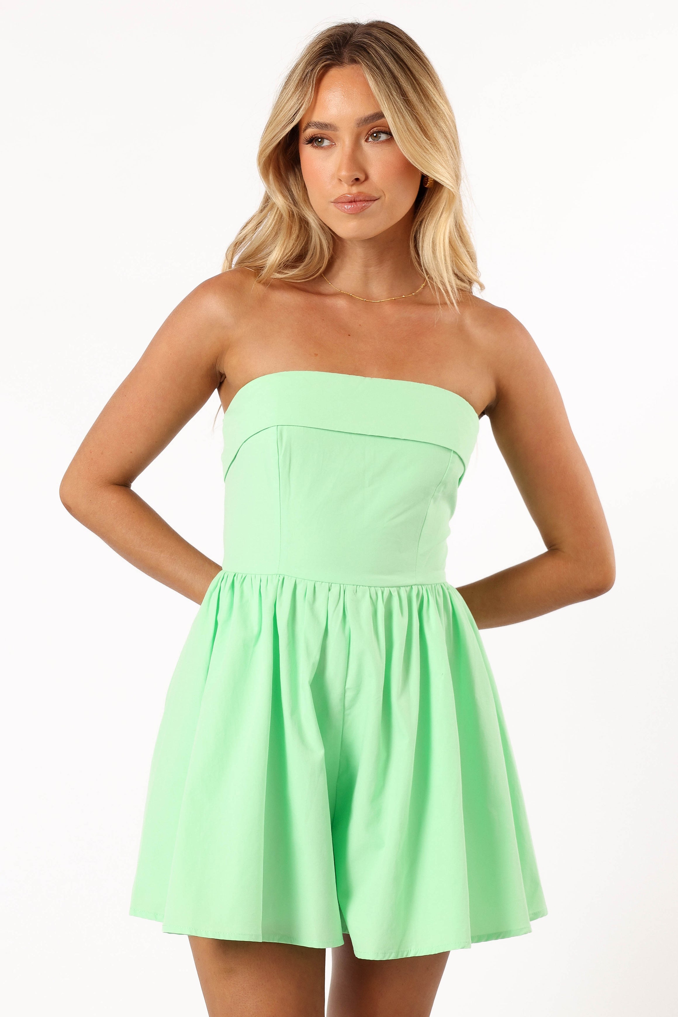 Beatrice Romper - Apple Green-Aur Fashion
