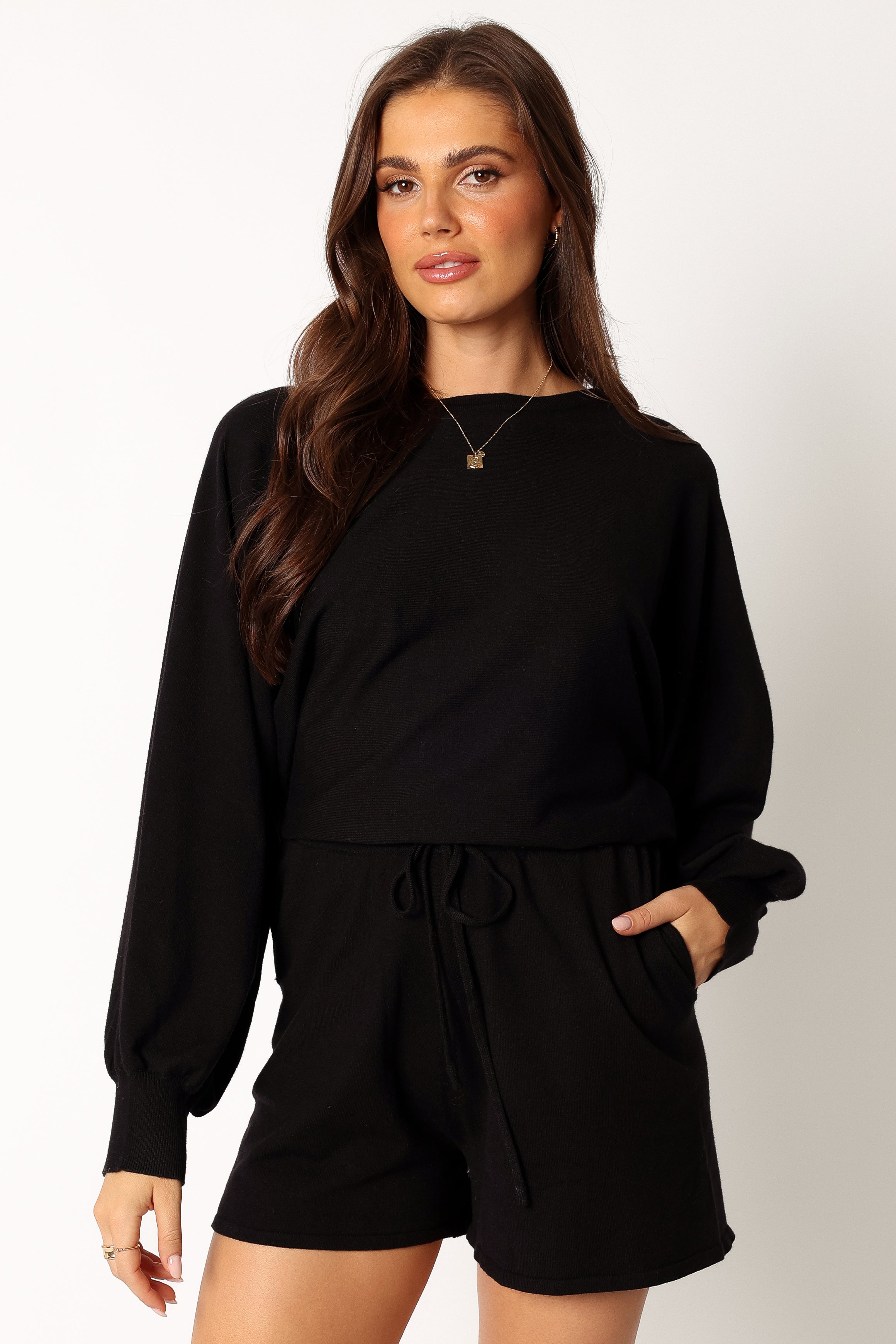 Blakey Romper - Black-Aur Fashion