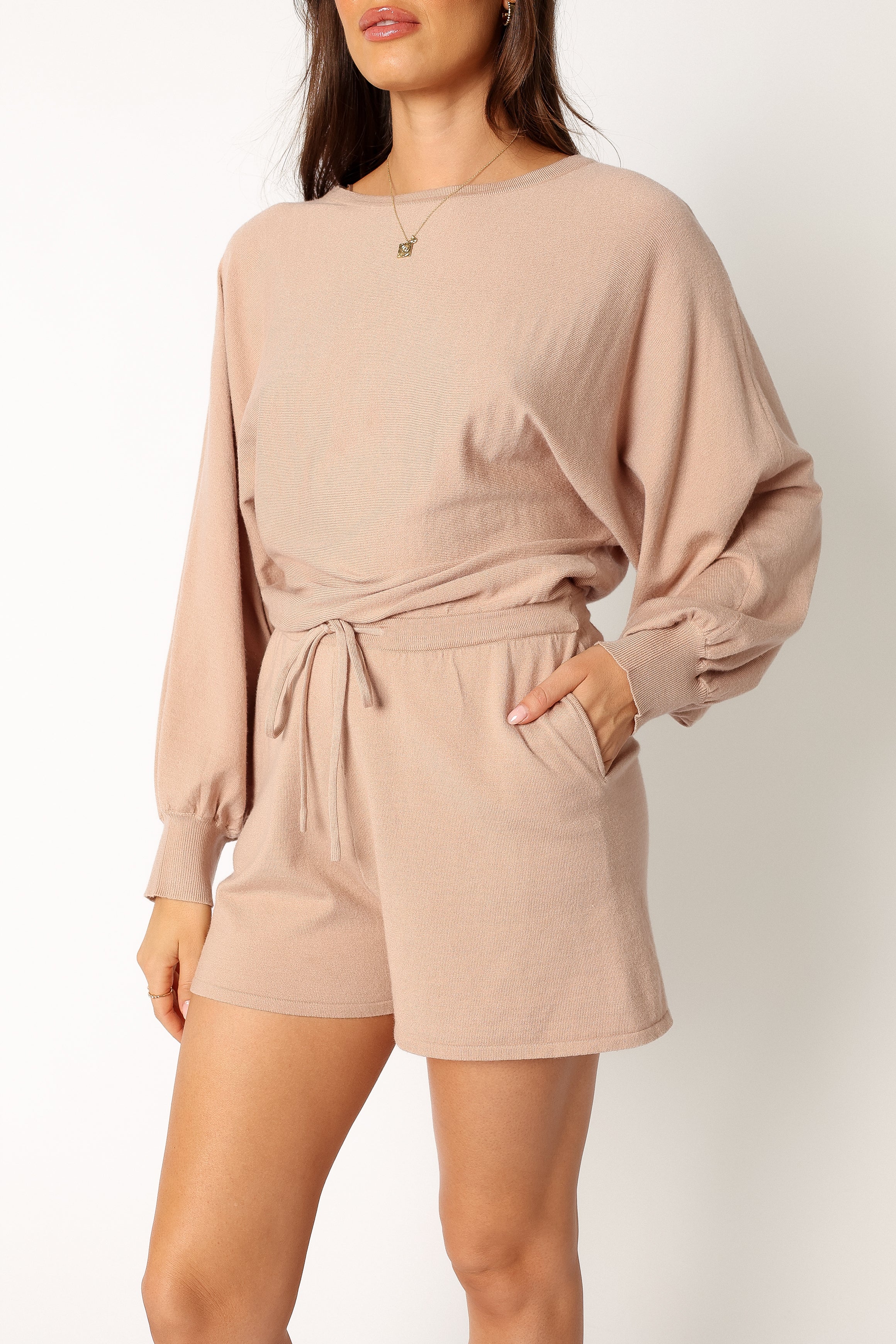 Blakey Romper - Light Taupe-Aur Fashion