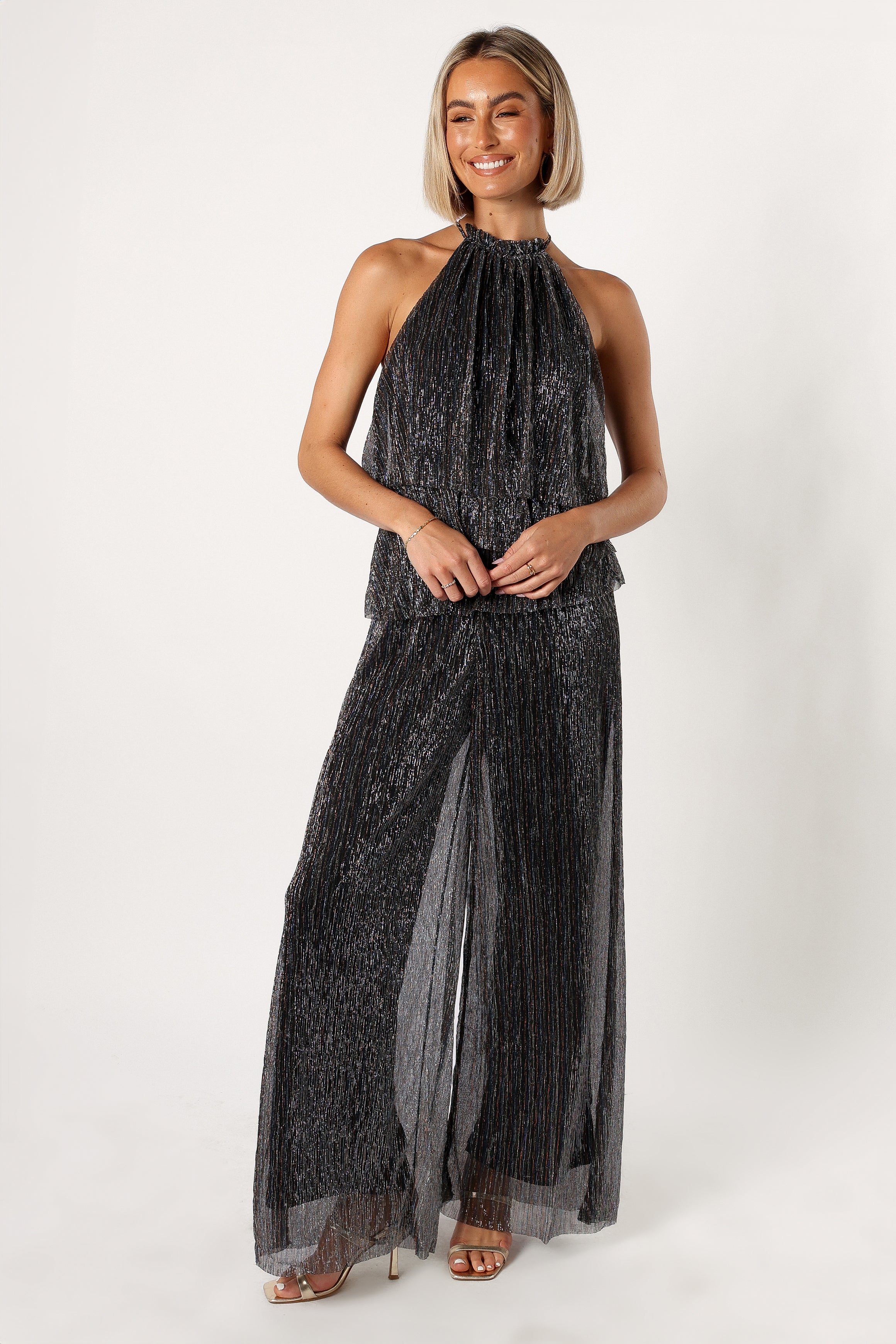 Elly Halter Jumpsuit - Black-Aur Fashion