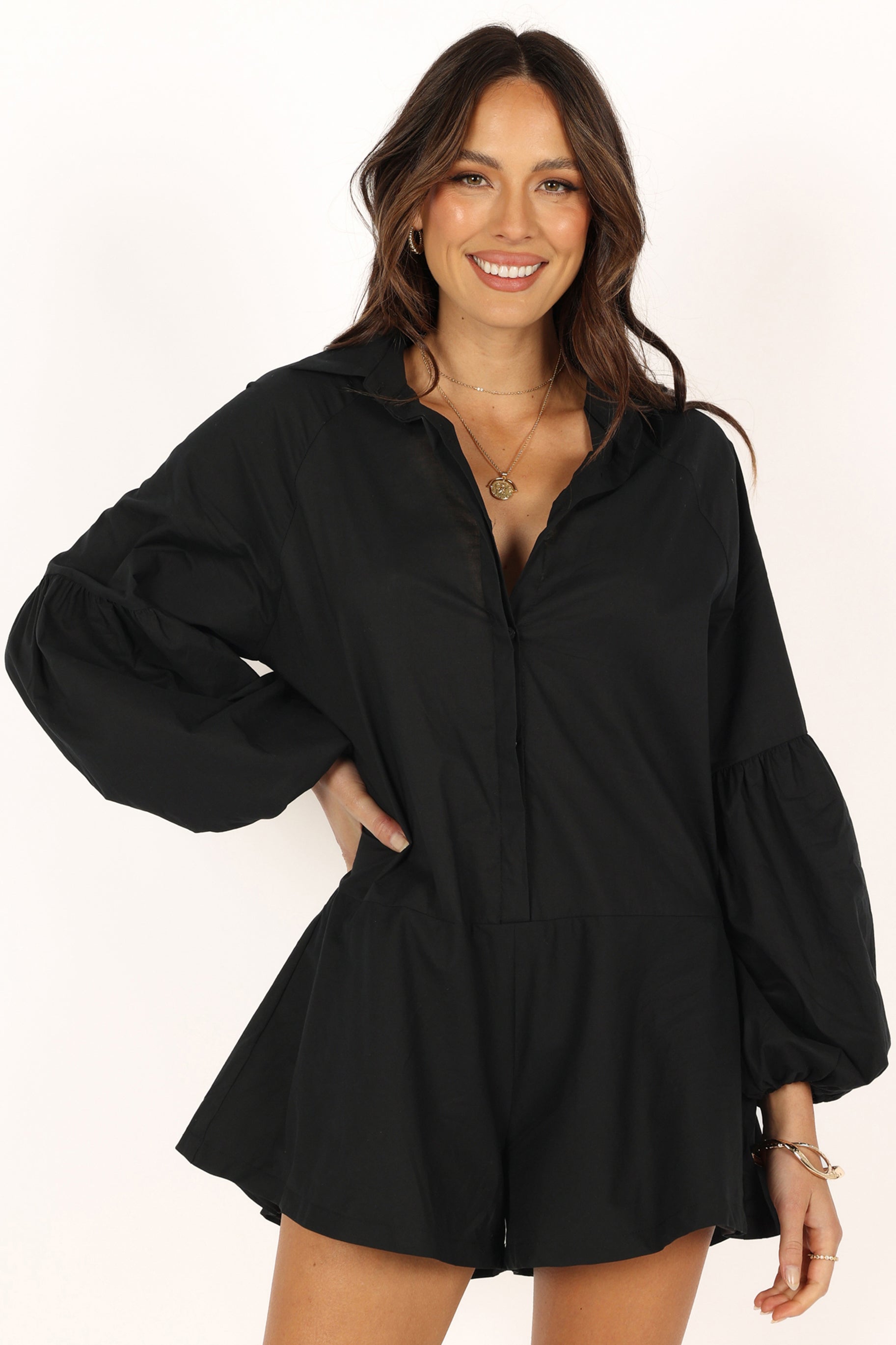 Elsa Romper - Black-Aur Fashion