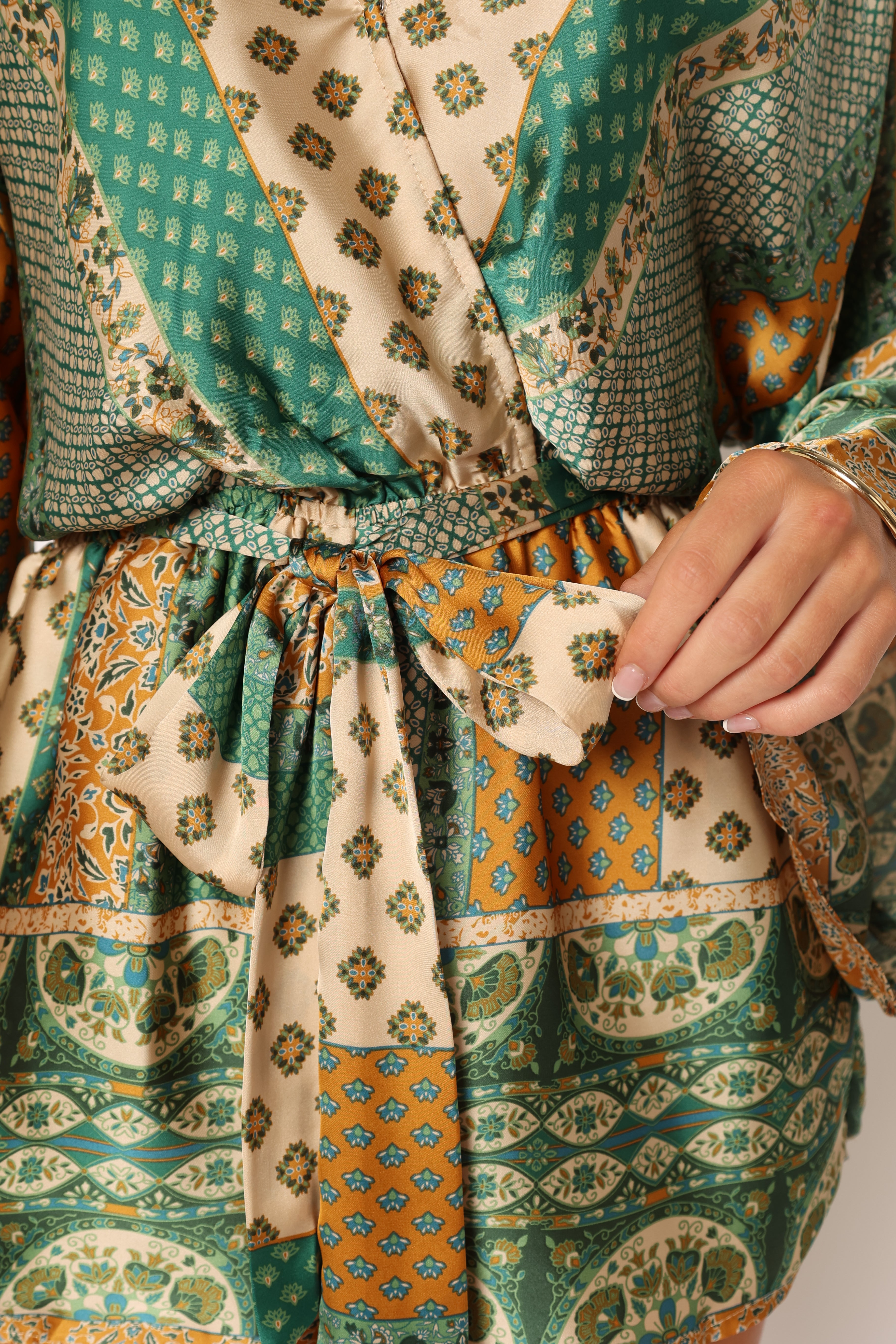 Elyse Romper - Green-Aur Fashion