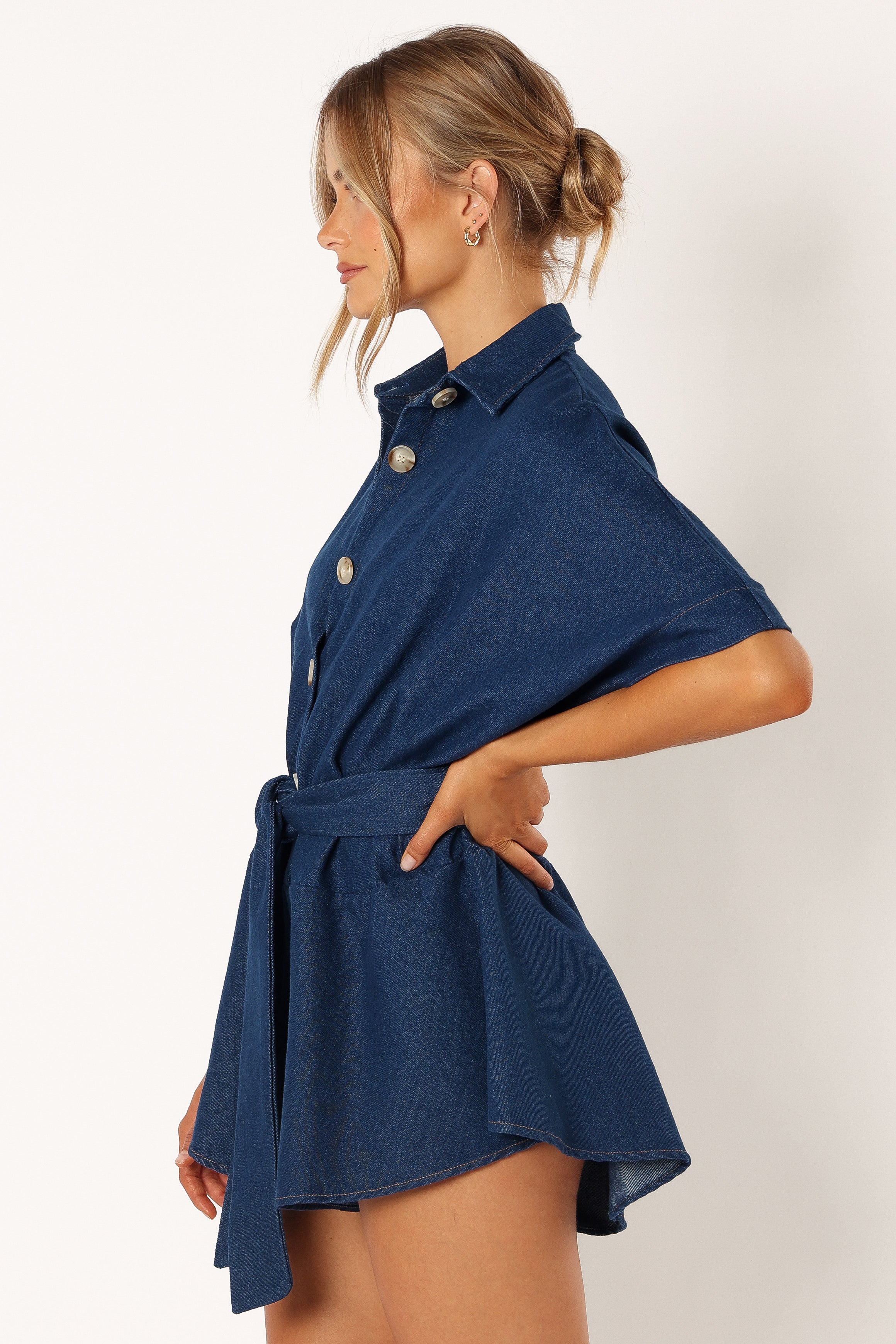 Harriette Romper - Dark Denim-Aur Fashion