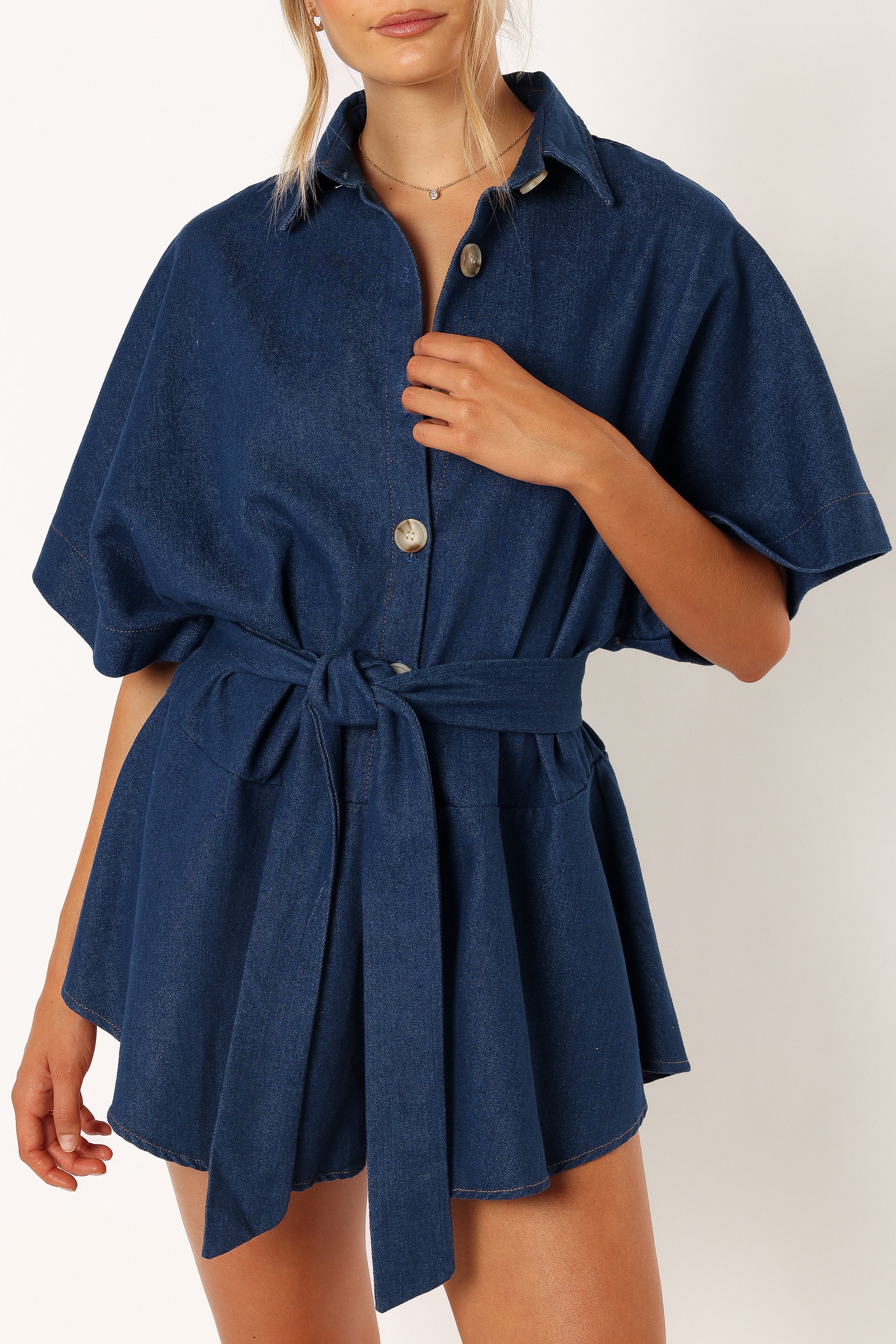 Harriette Romper - Dark Denim-Aur Fashion