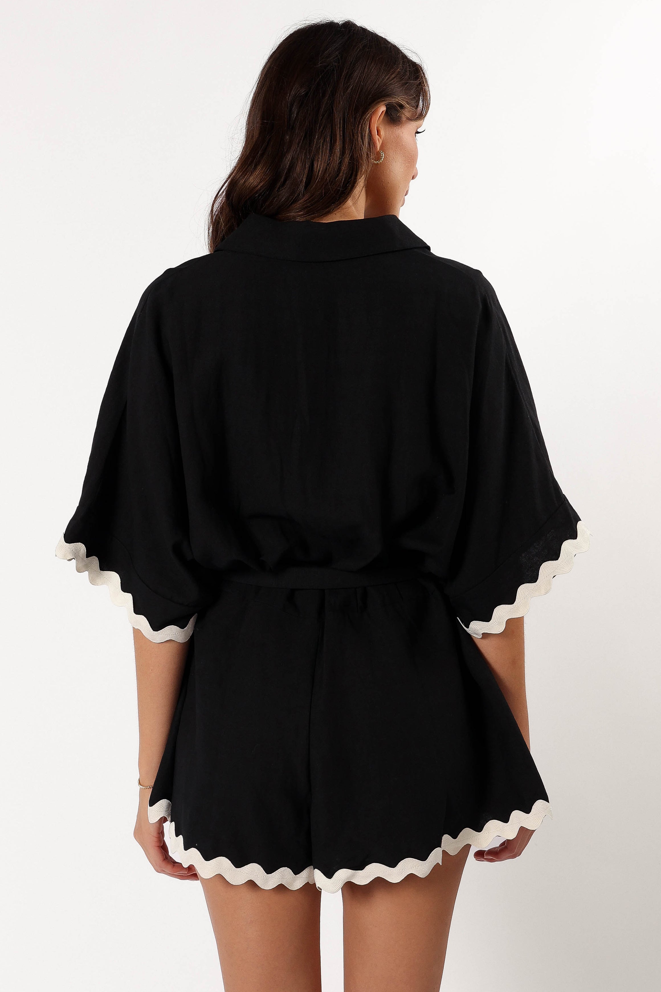 Isabella Romper - Black-Aur Fashion