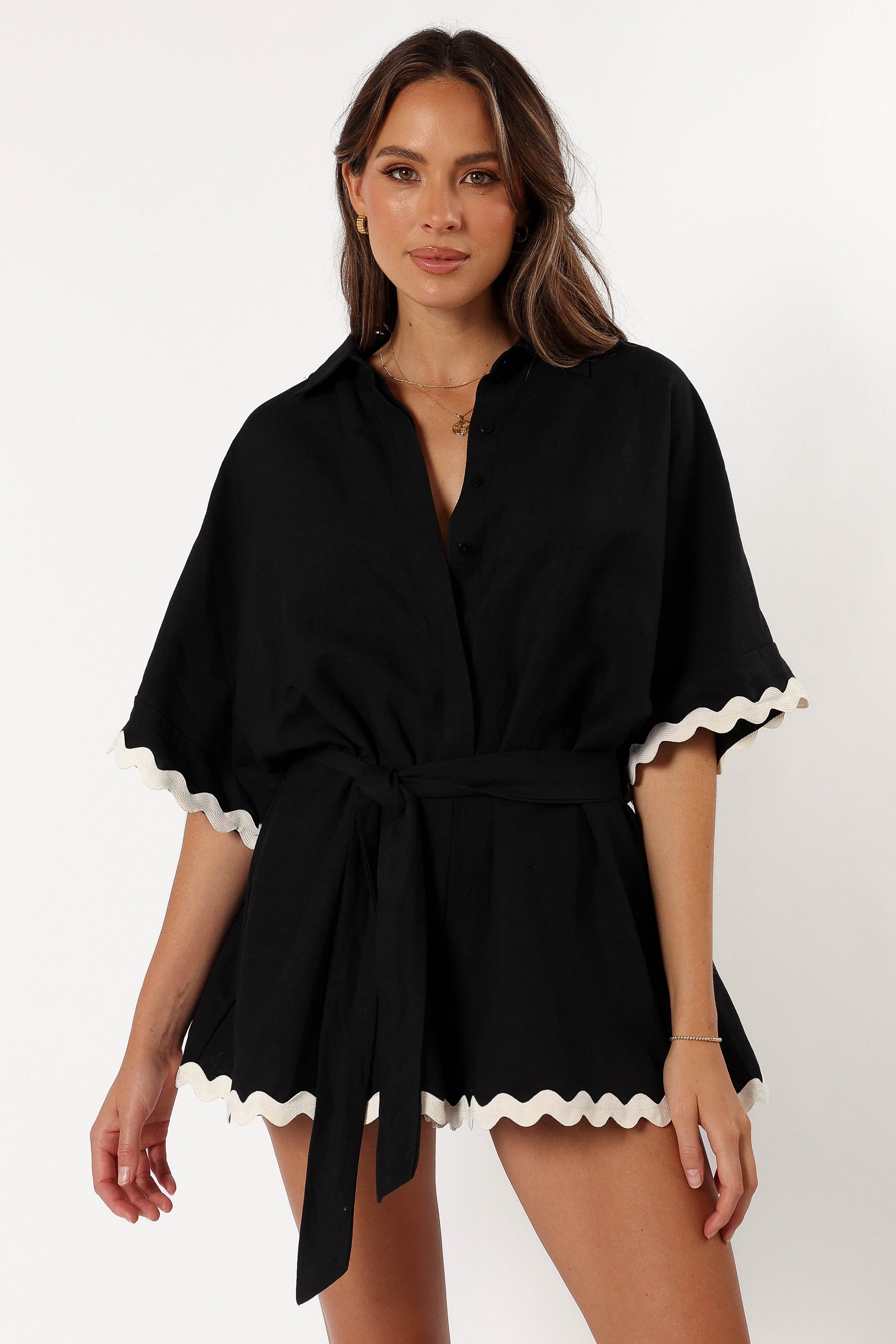 Isabella Romper - Black-Aur Fashion