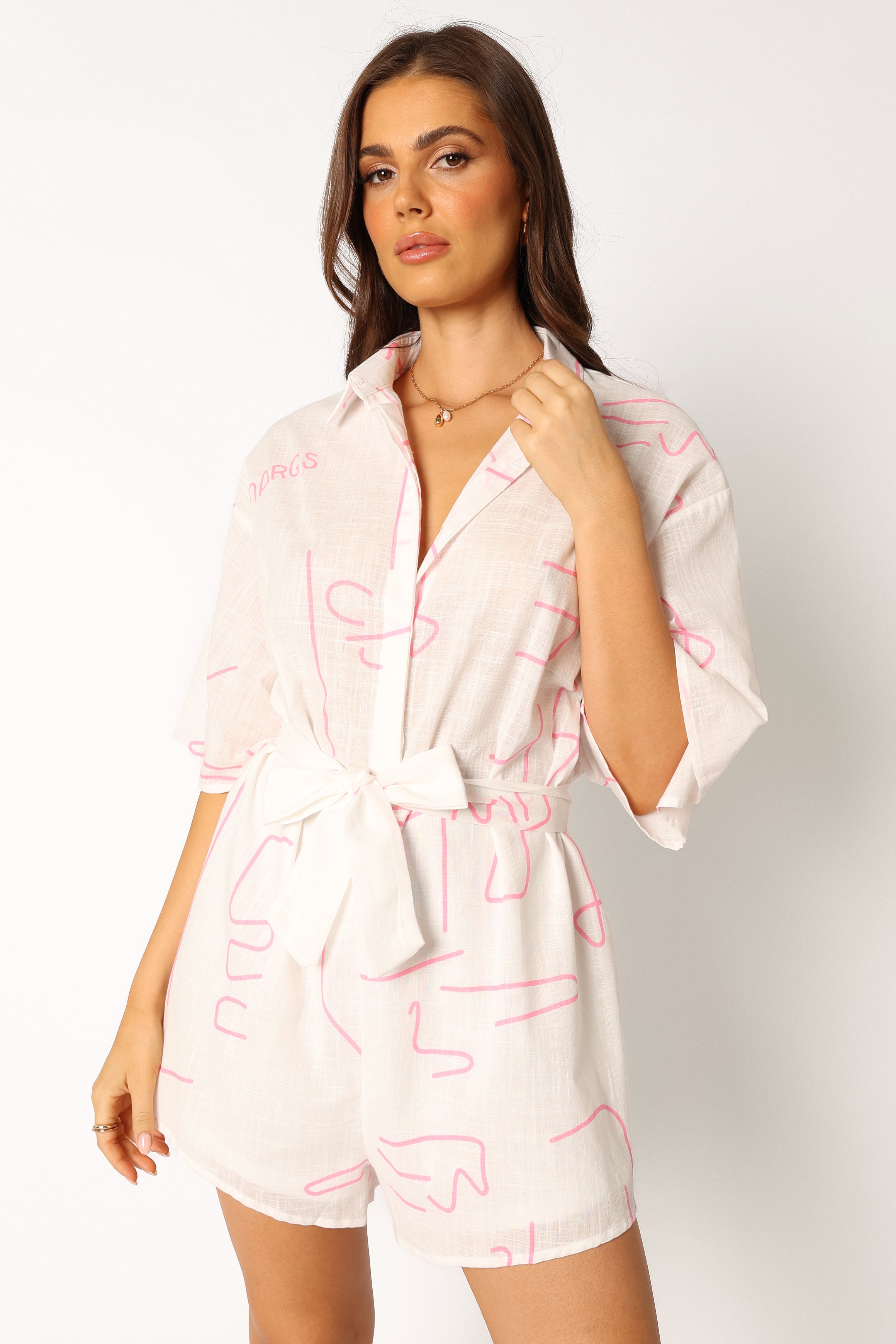 Kellie Romper - White-Aur Fashion