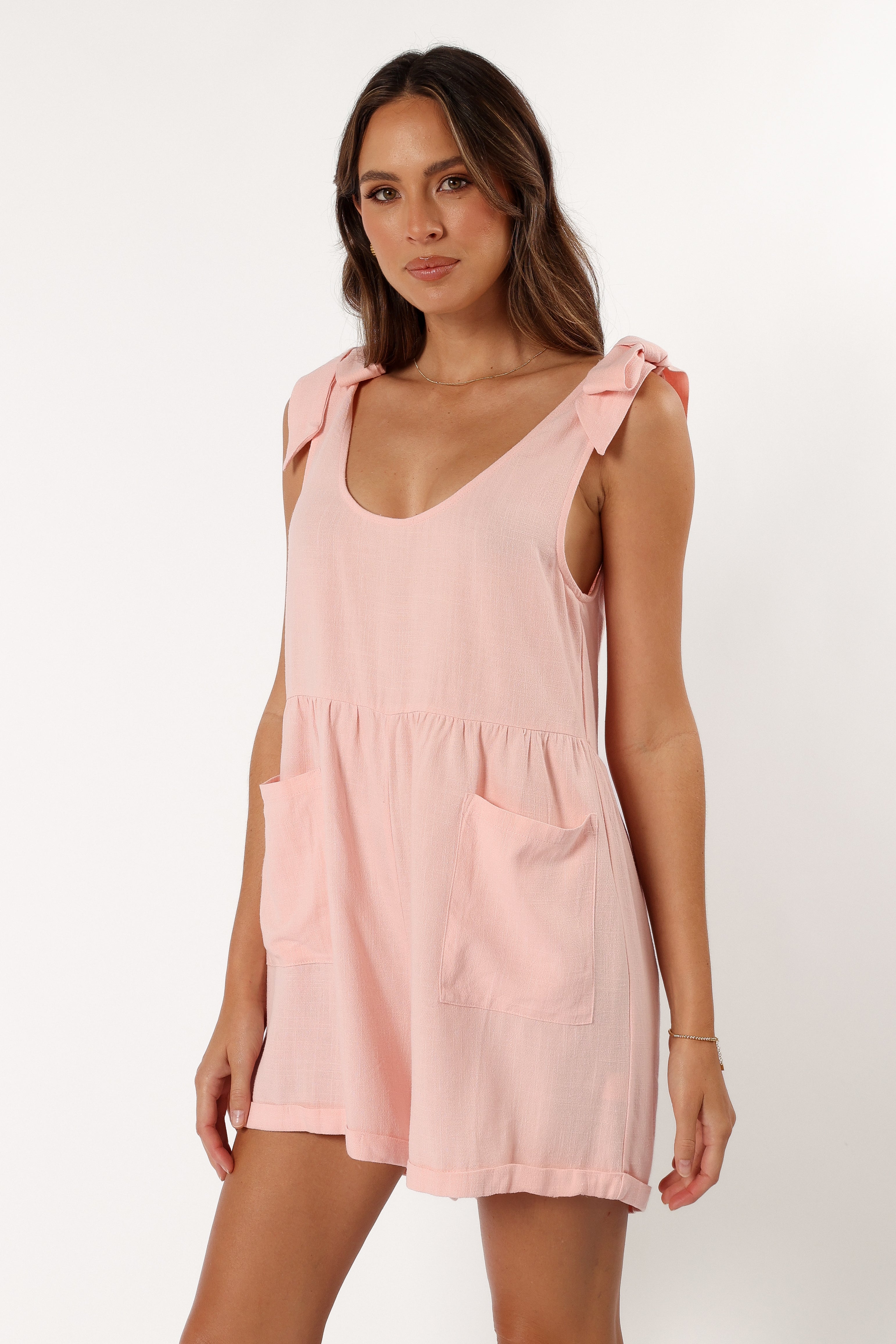 Lindy Romper - Pink-Aur Fashion