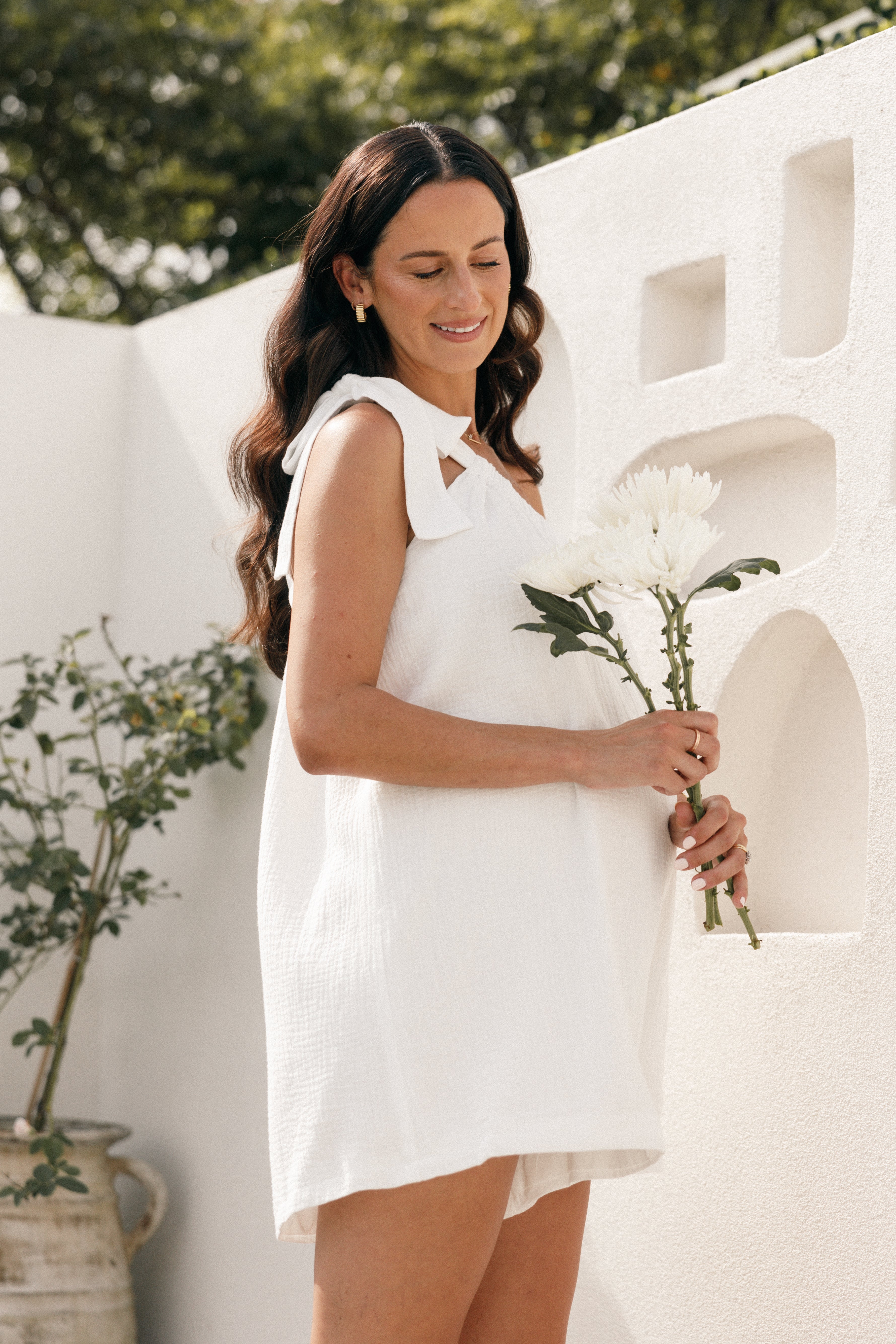 Miffy One Shoulder Romper - White-Aur Fashion