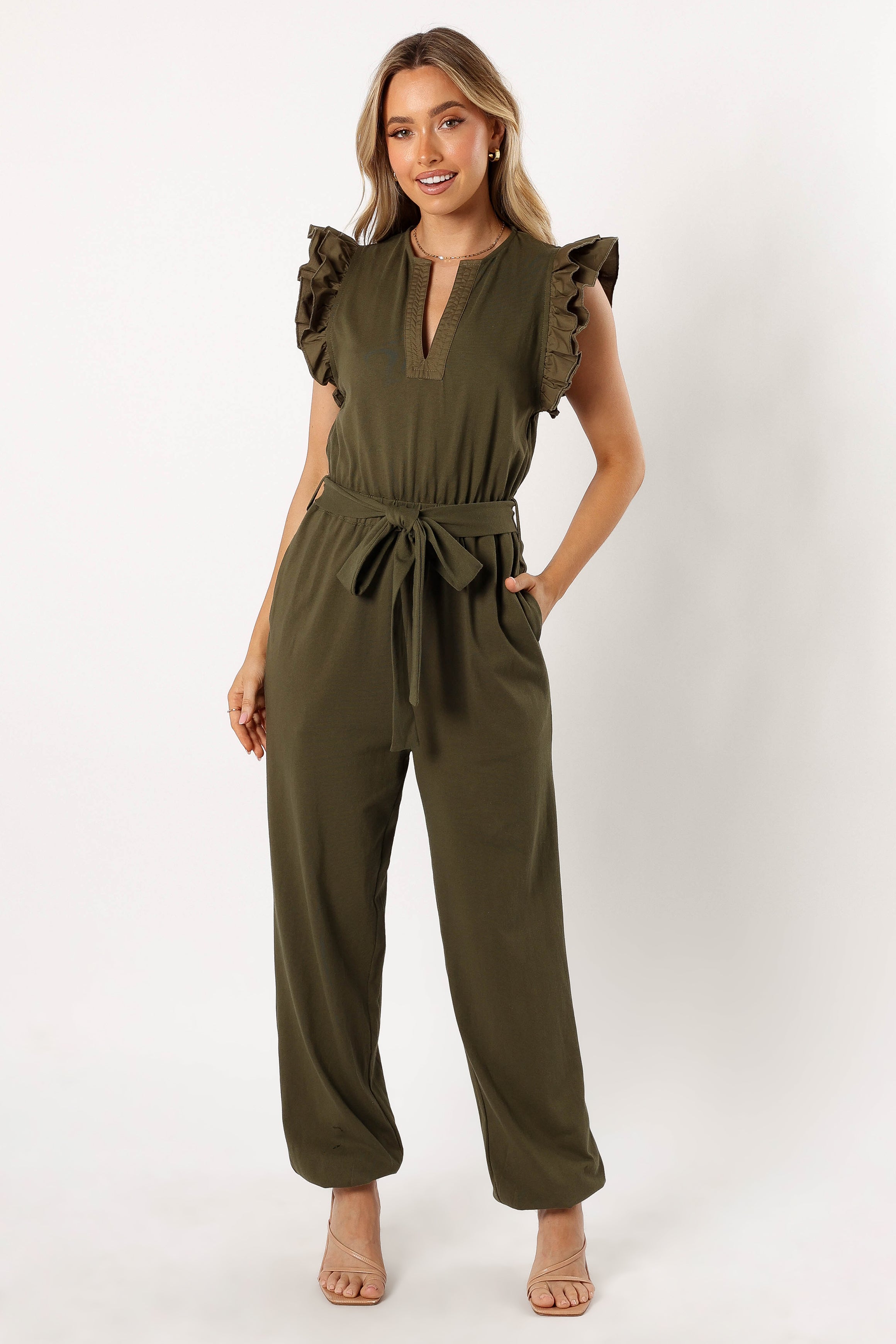 Nixon Jumpsuit - Olive-Aur Fashion