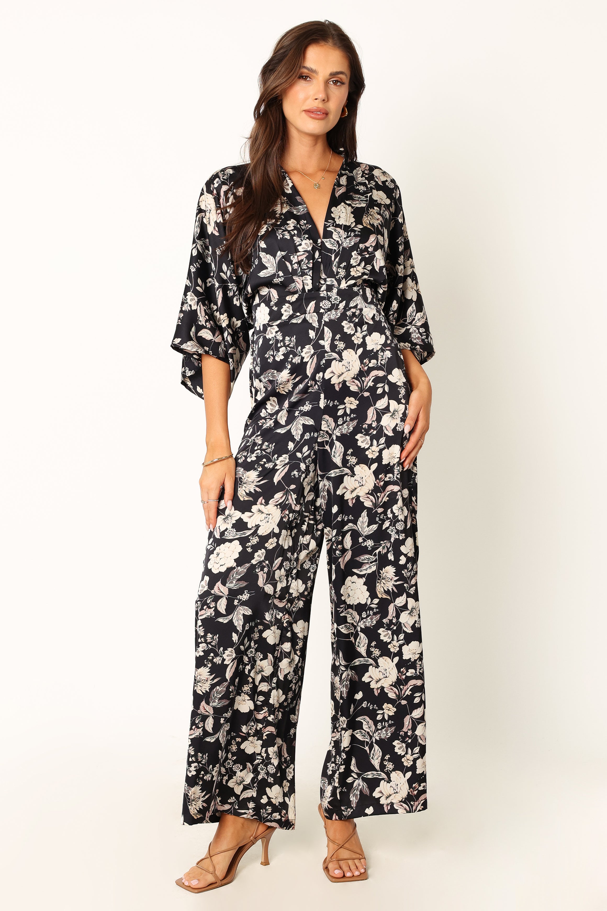 Sasha Jumpsuit - Black Floral-Aur Fashion