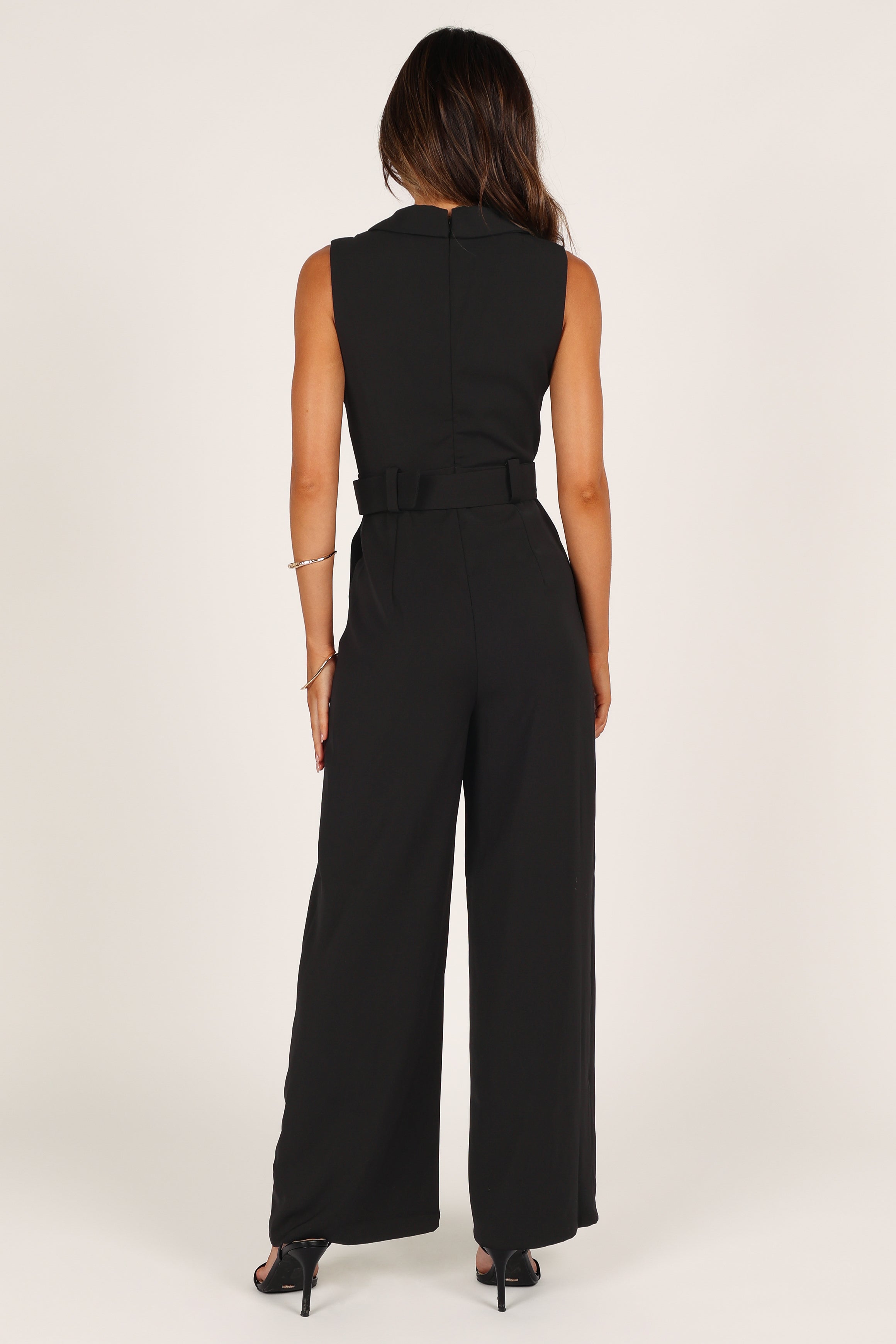 Sienna Belted Jumpsuit - Black-Aur Fashion