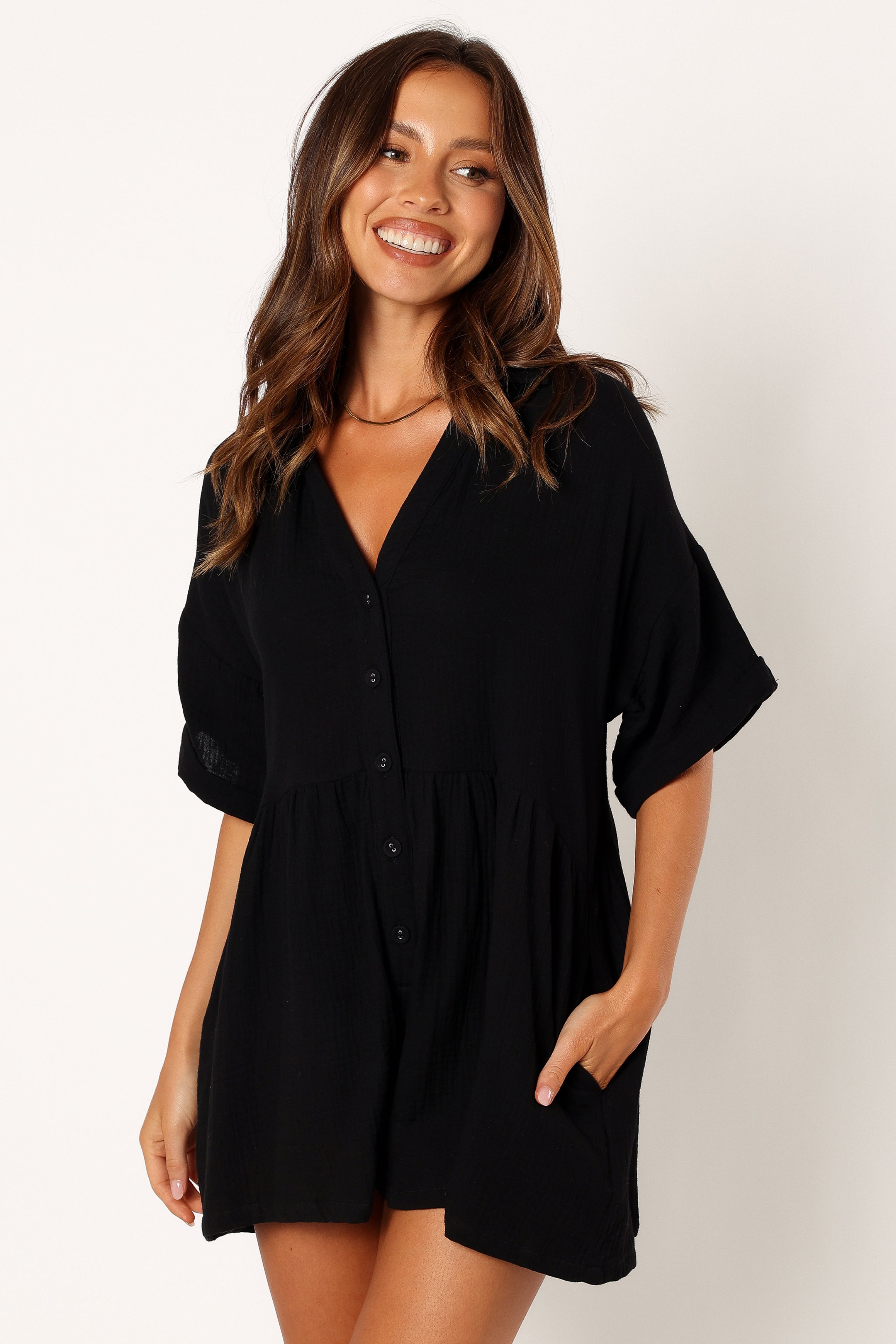 Winny Romper - Black-Aur Fashion