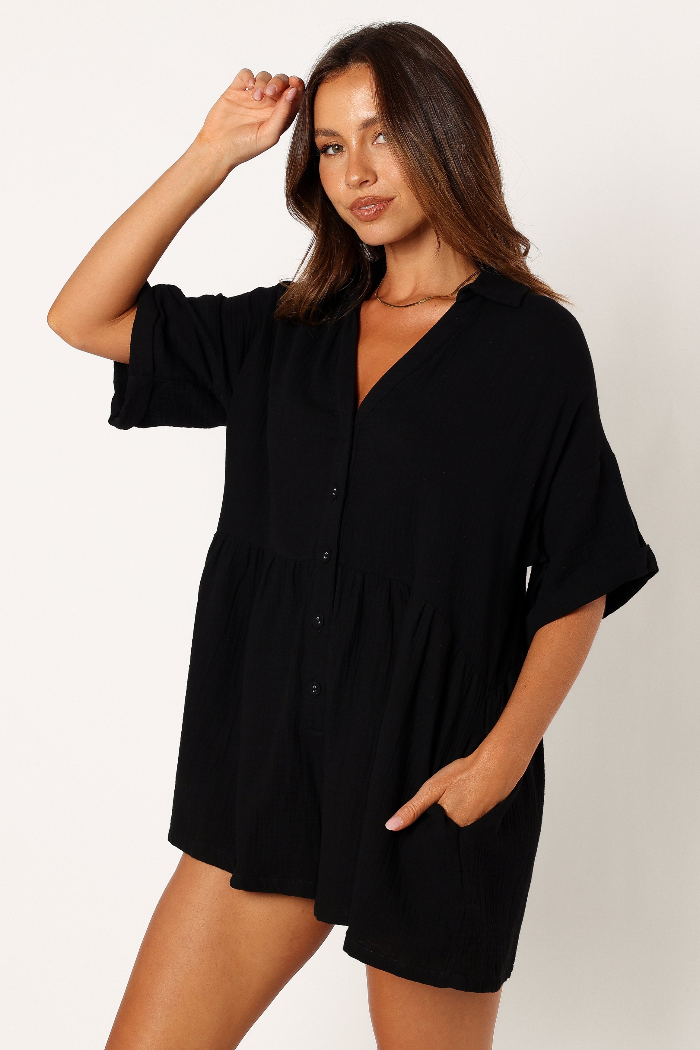 Winny Romper - Black-Aur Fashion