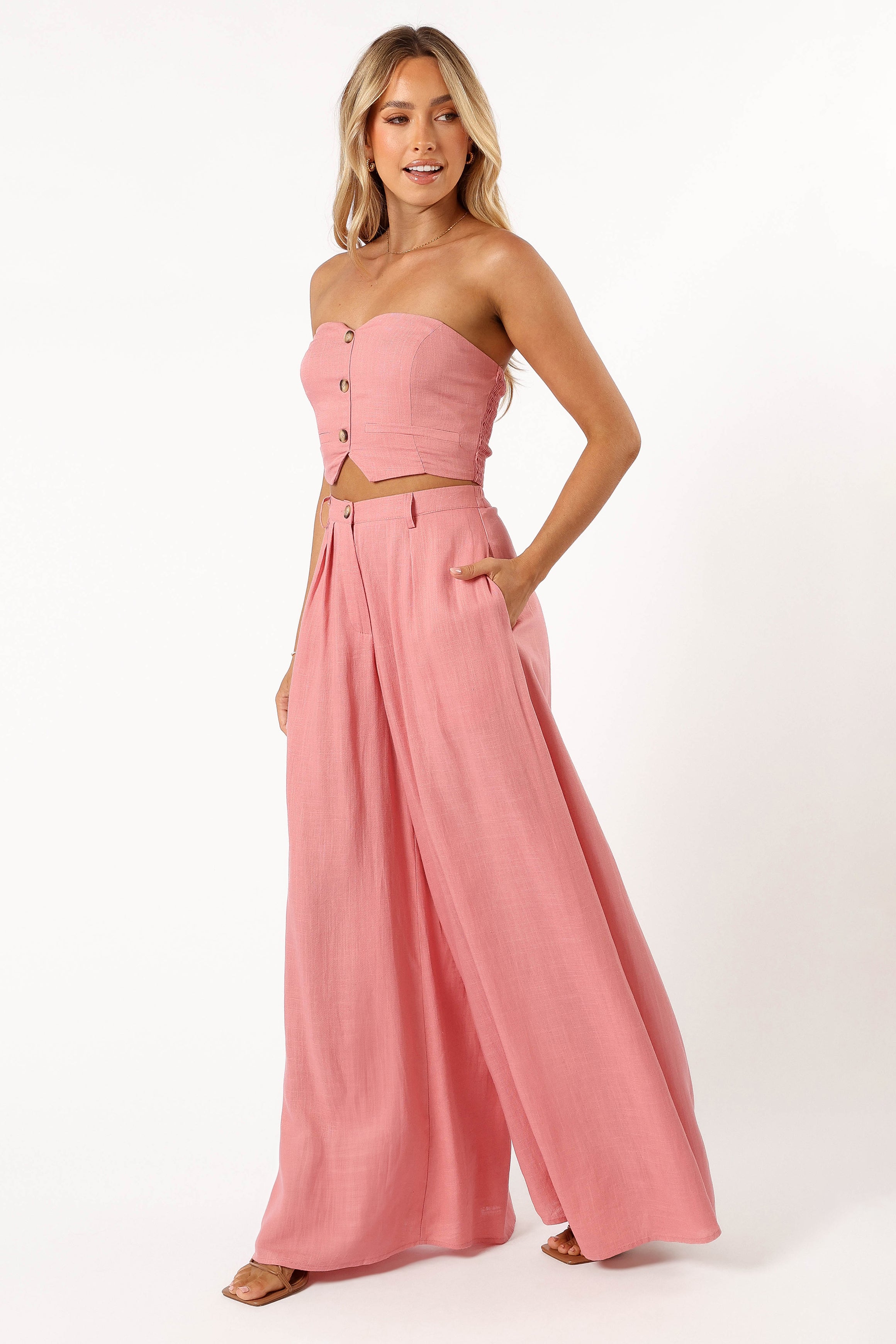 Alexandra Pant Set - Pink-Aur Fashion