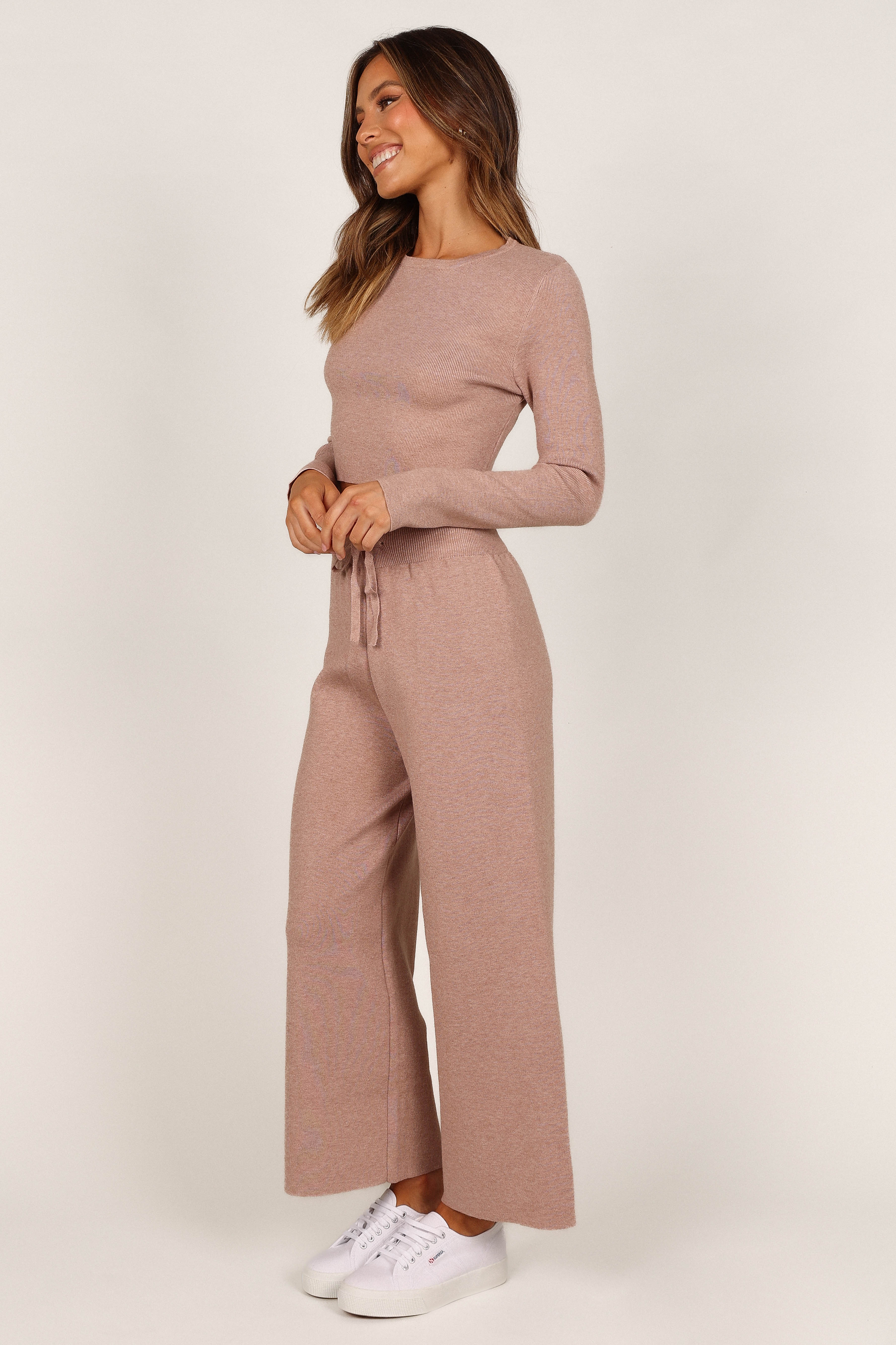 Ayers Long Sleeve Set - Mocha-Aur Fashion