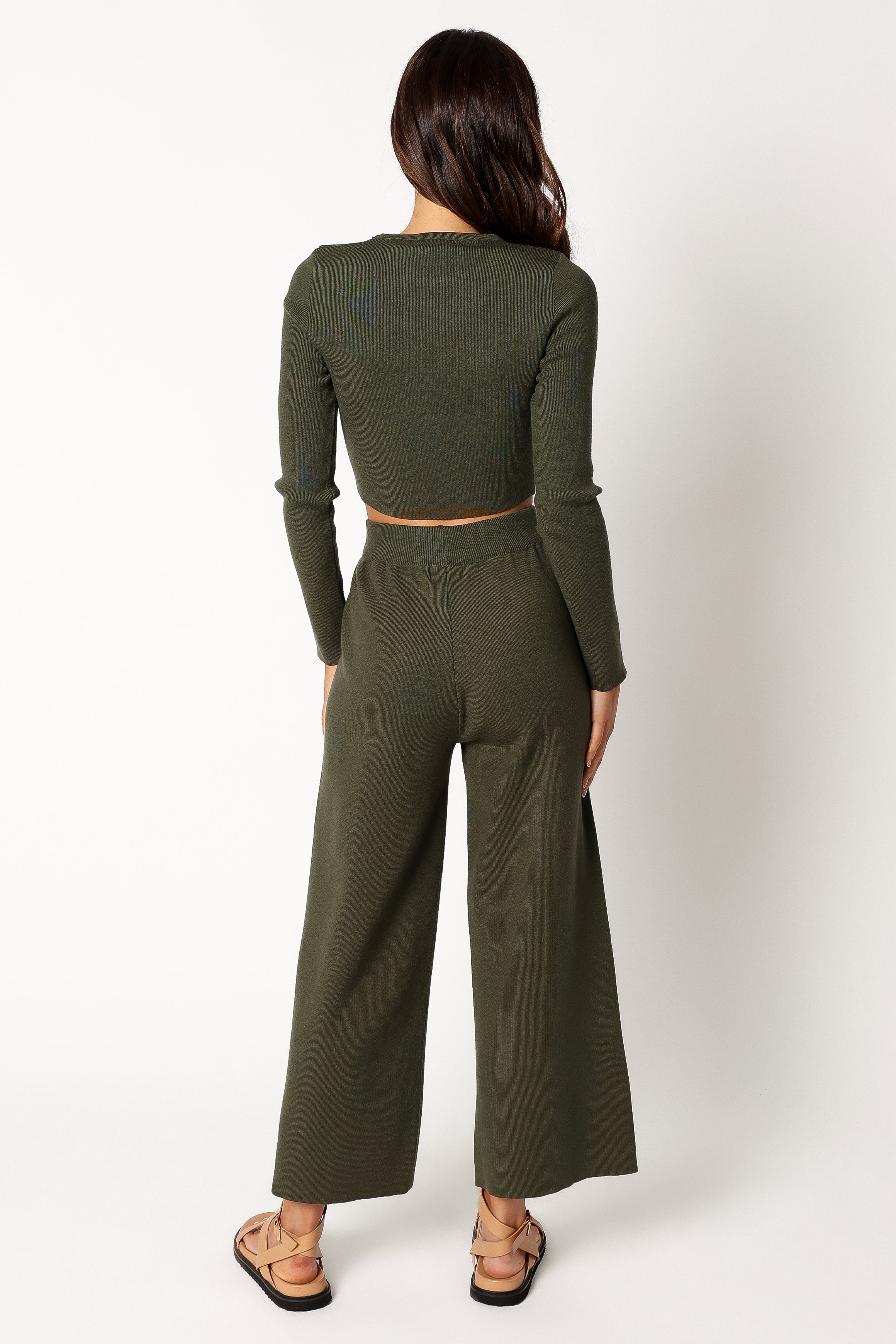 Ayers Long Sleeve Set - Olive-Aur Fashion