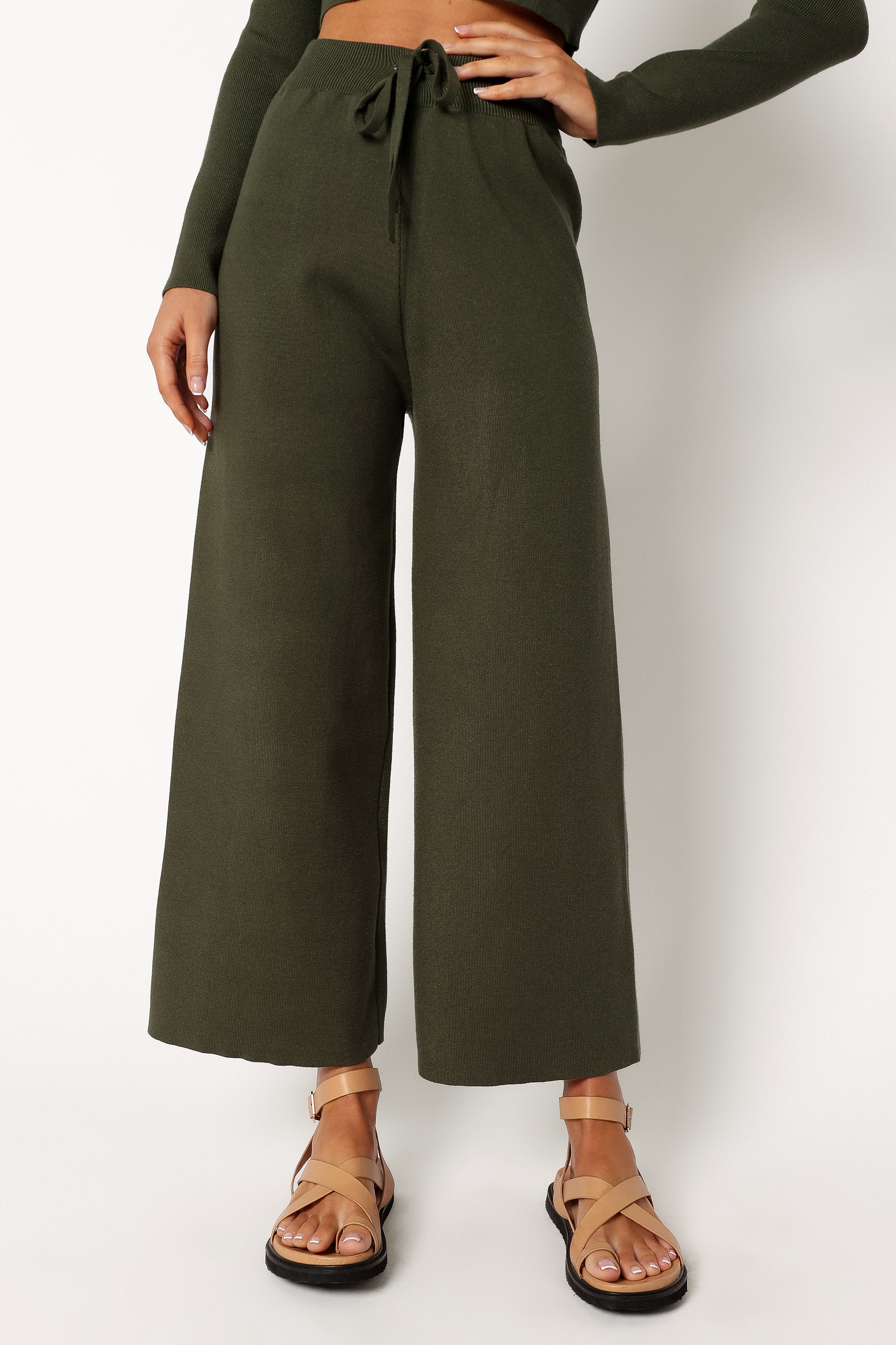 Ayers Long Sleeve Set - Olive-Aur Fashion