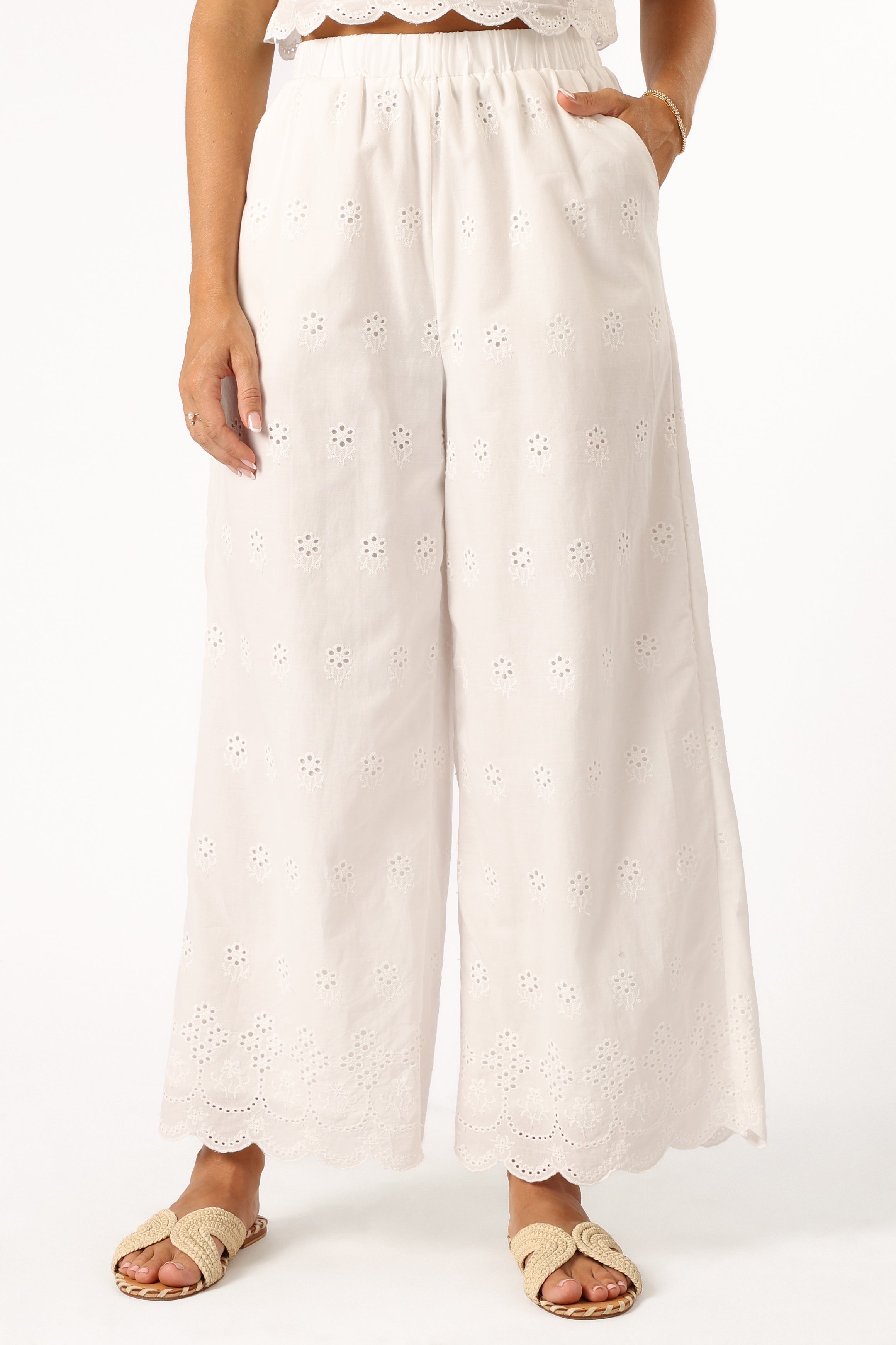 Clementine Pant Set - White-Aur Fashion