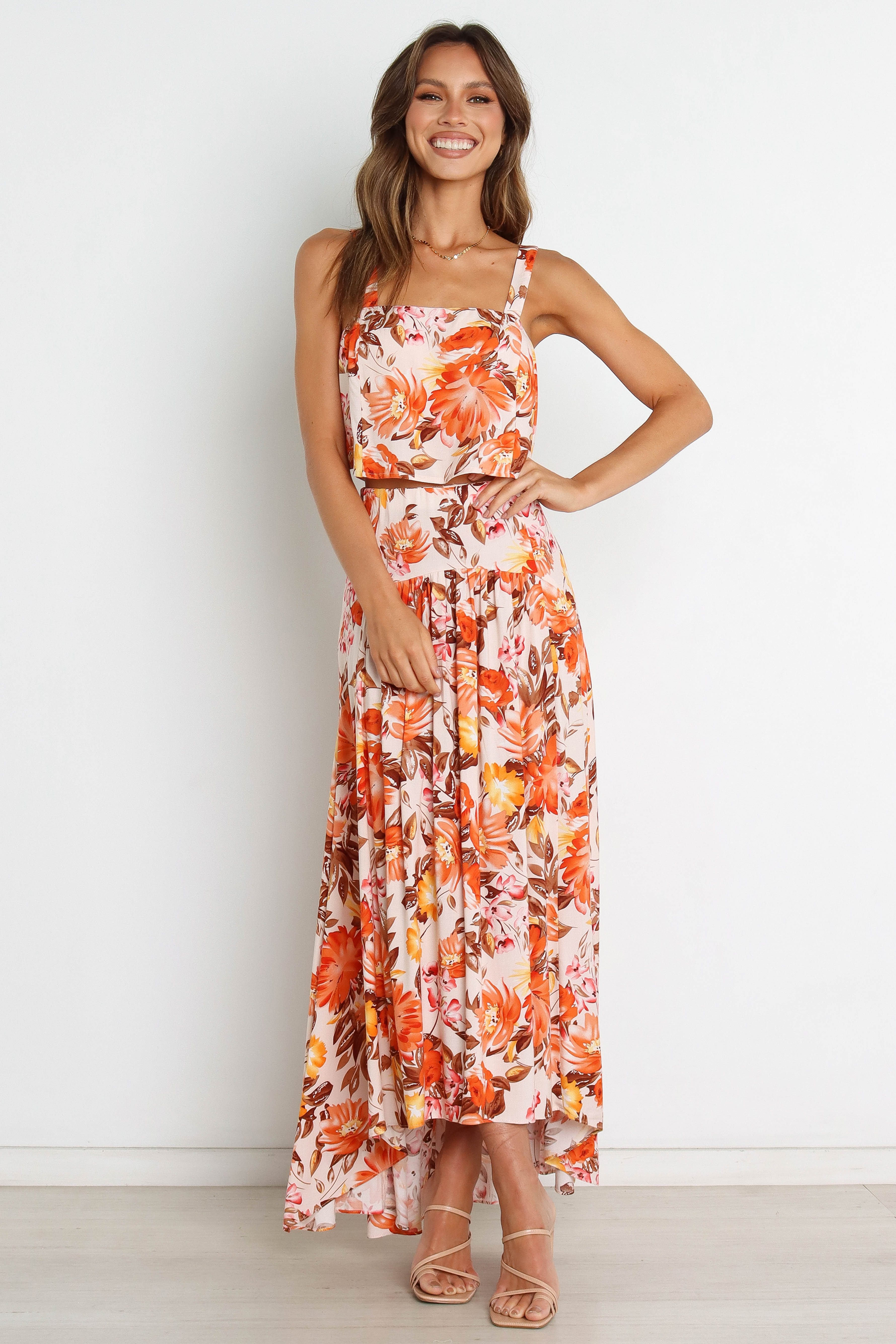 Elena Set - Pink Floral-Aur Fashion