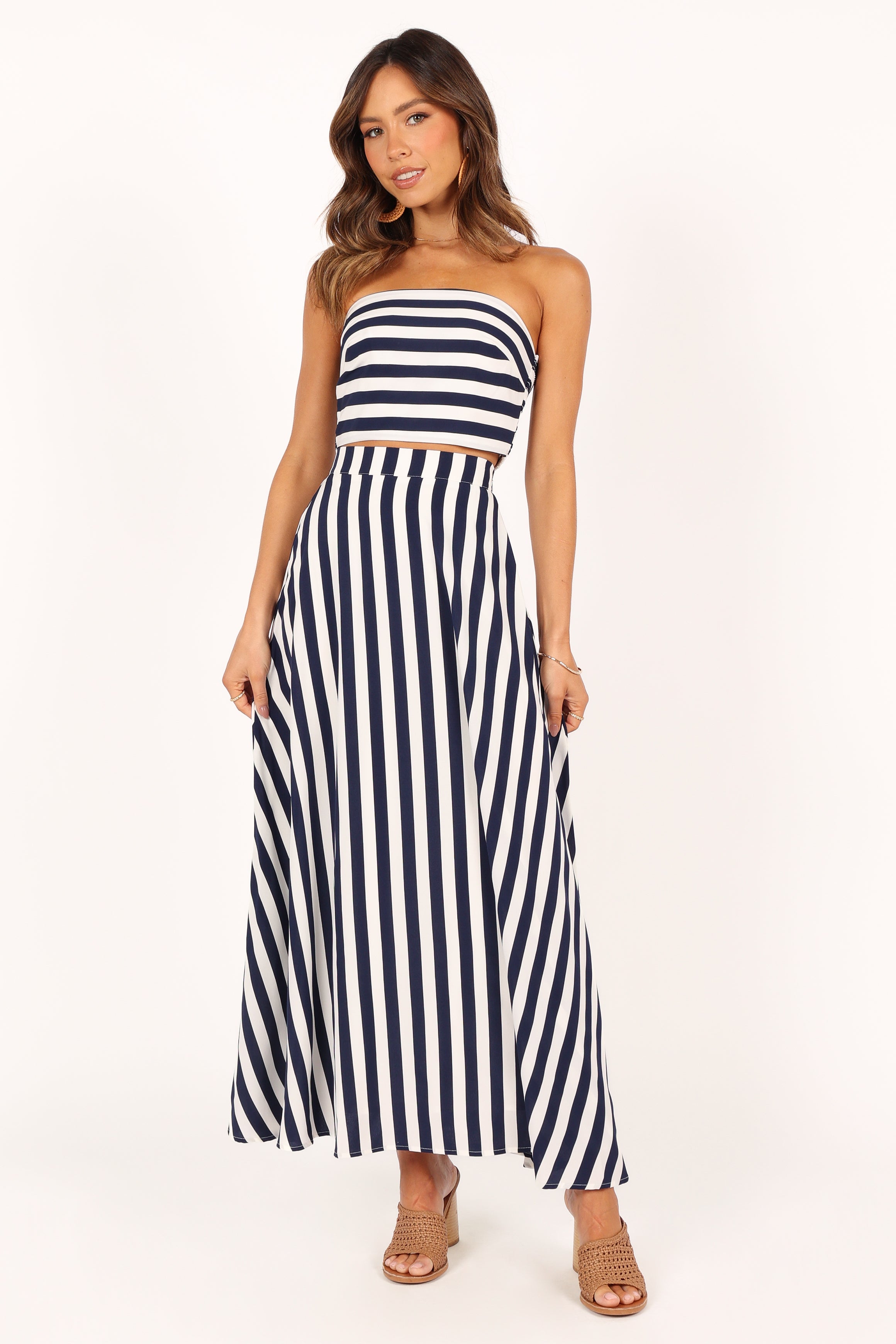 Elijah Set - Navy White-Aur Fashion