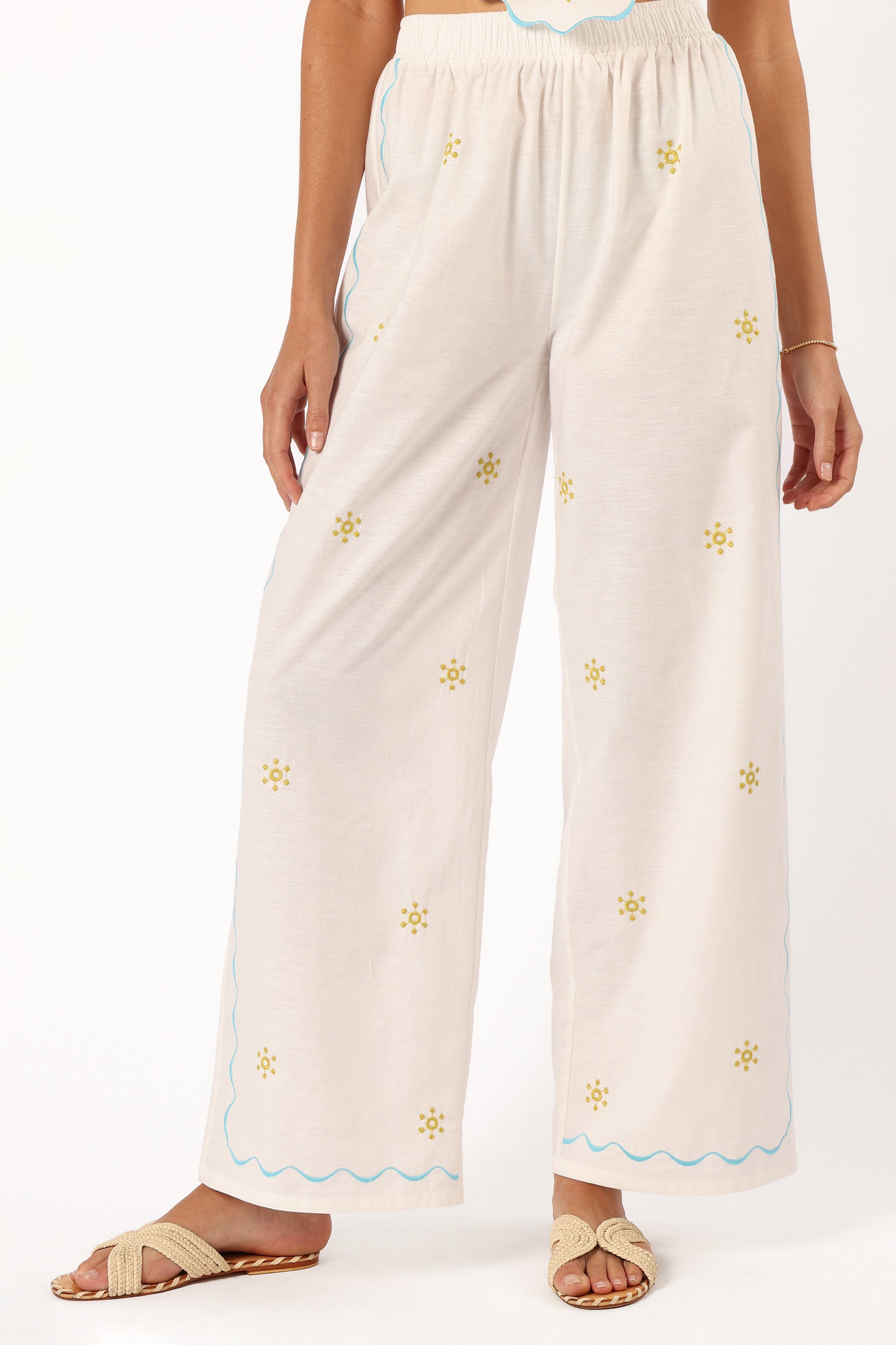 Elizabeth Pant Set - Off White-Aur Fashion