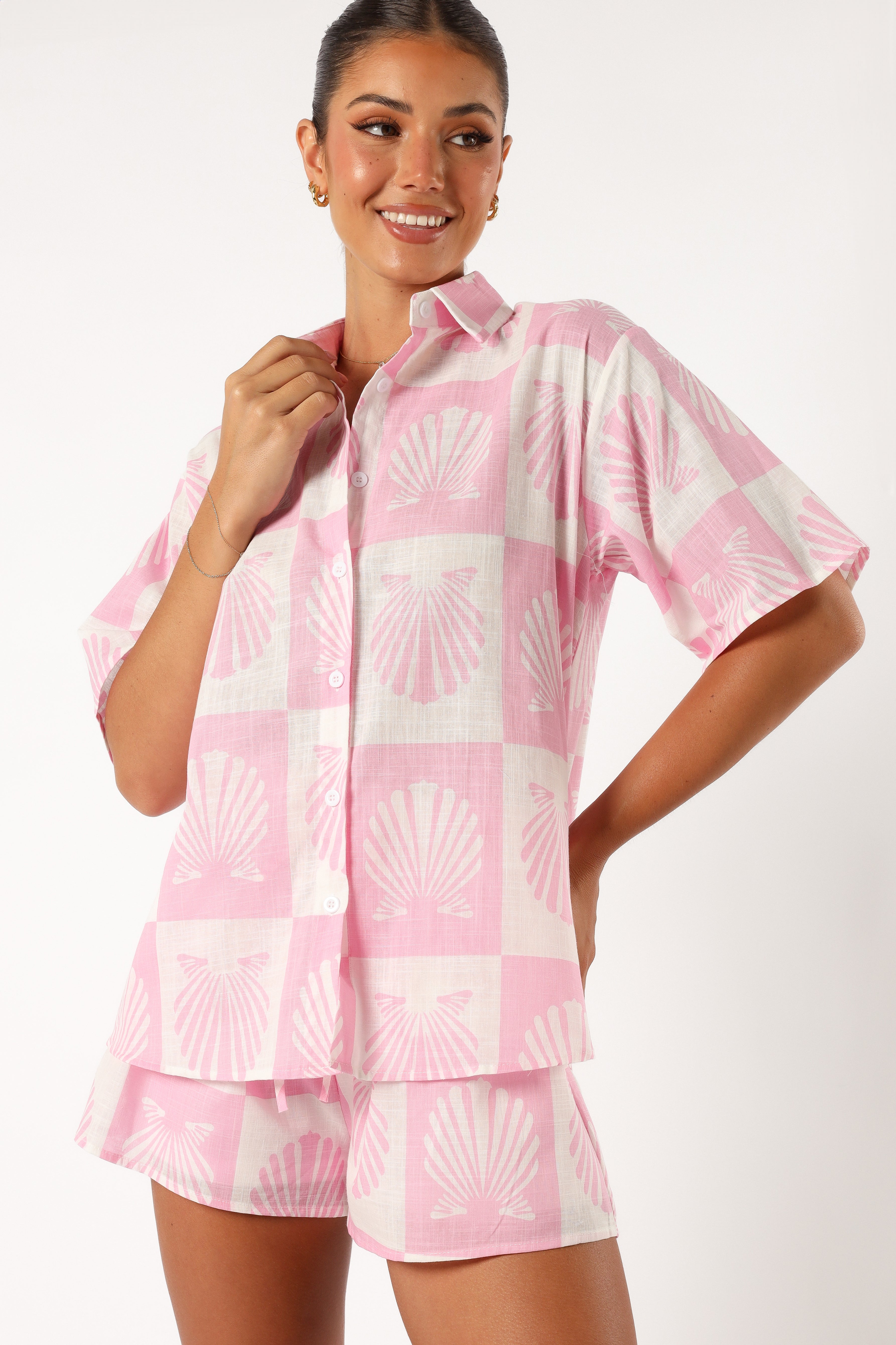 Harvey Short Set - Pink-Aur Fashion