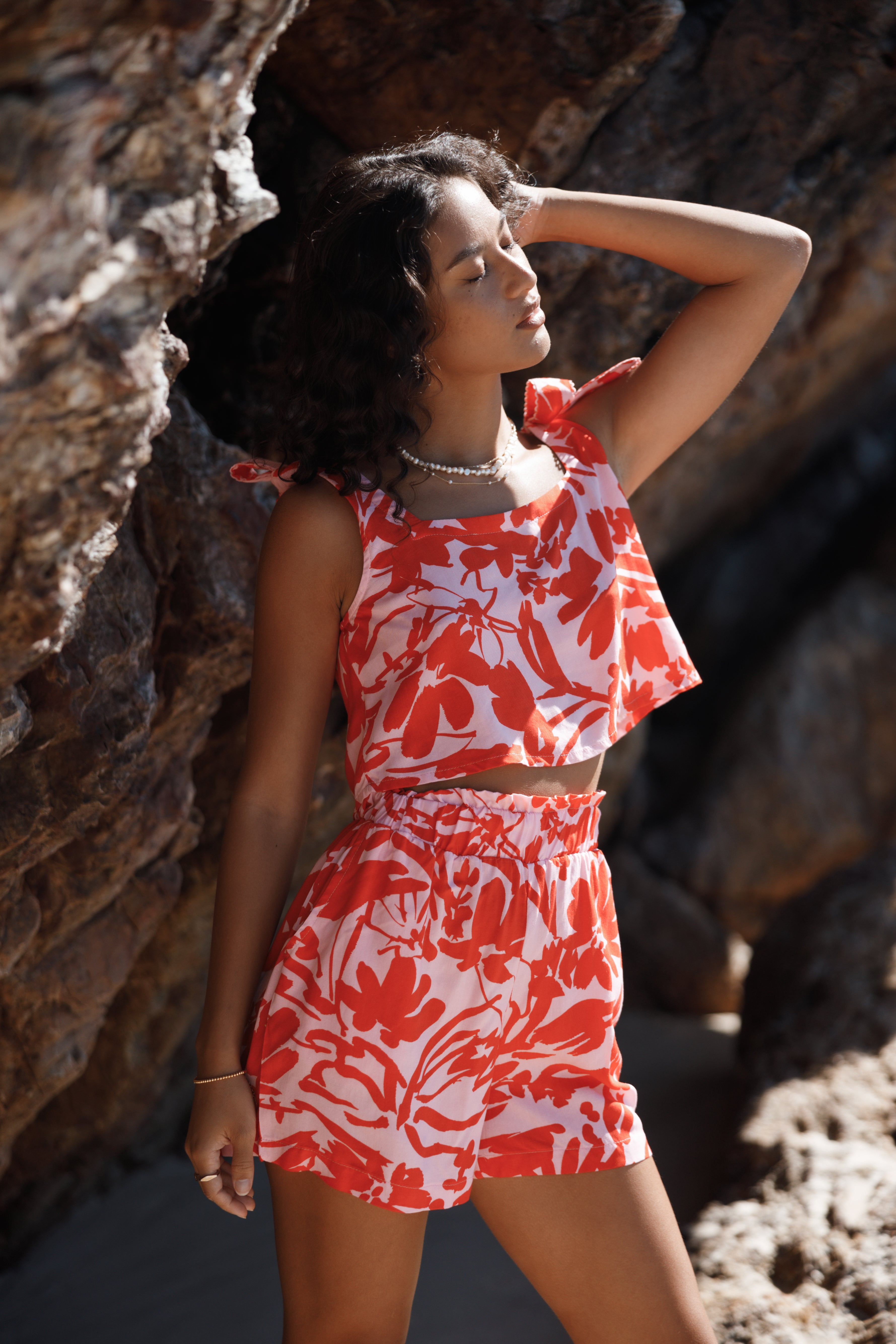 Kayla Short Set - Pink-Aur Fashion