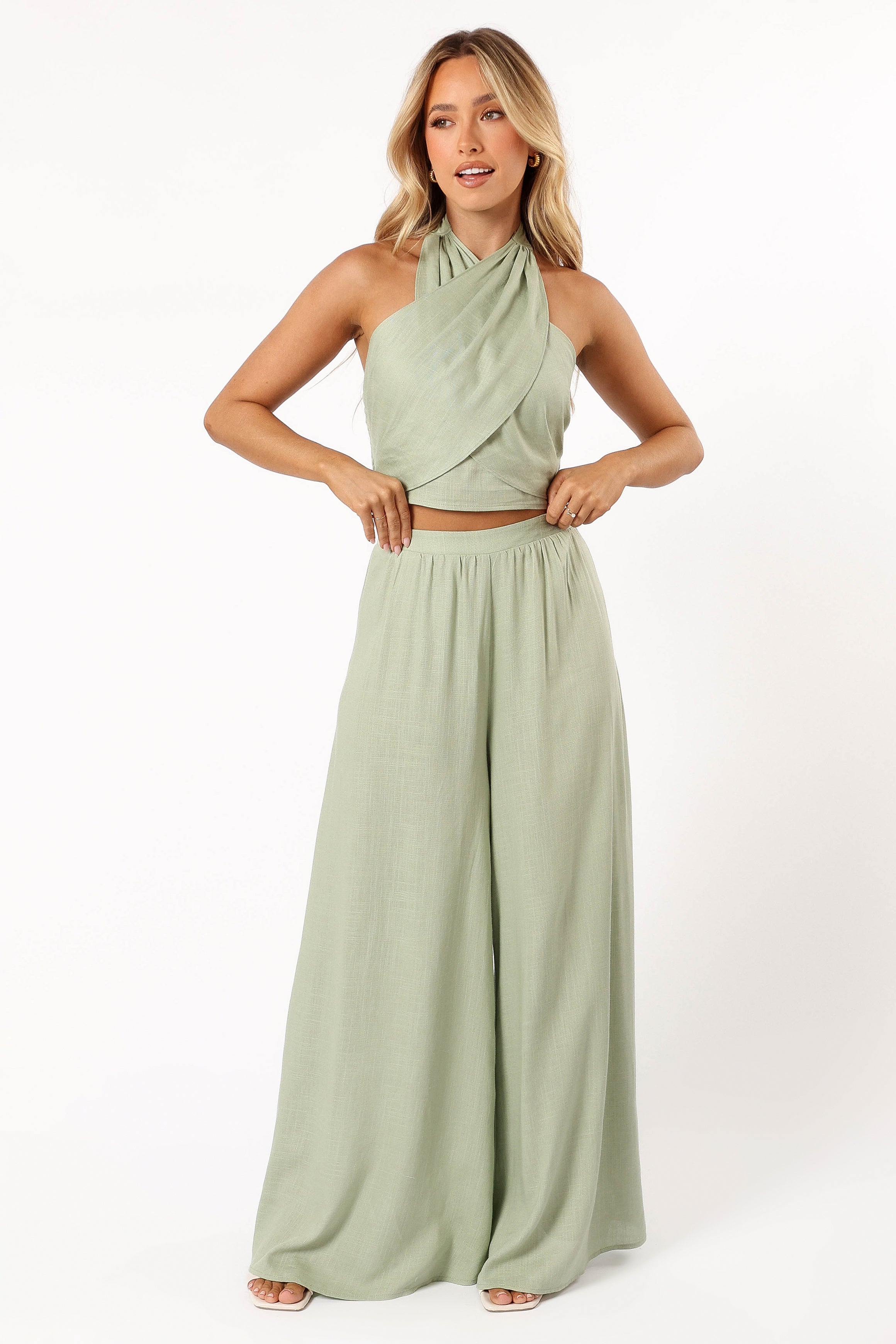 Mary Pant Set - Green-Aur Fashion