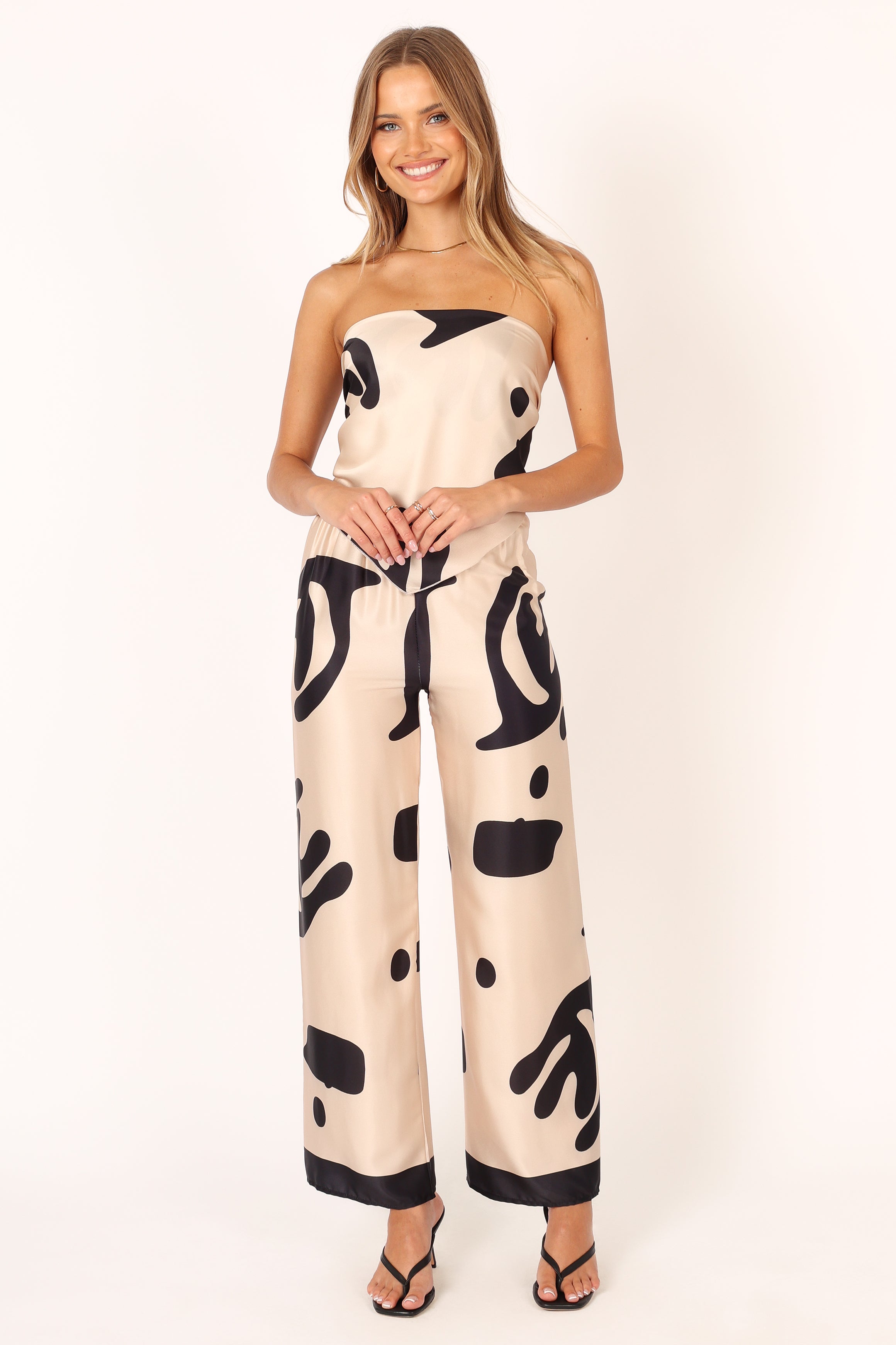 Milla Set - Cream Black-Aur Fashion