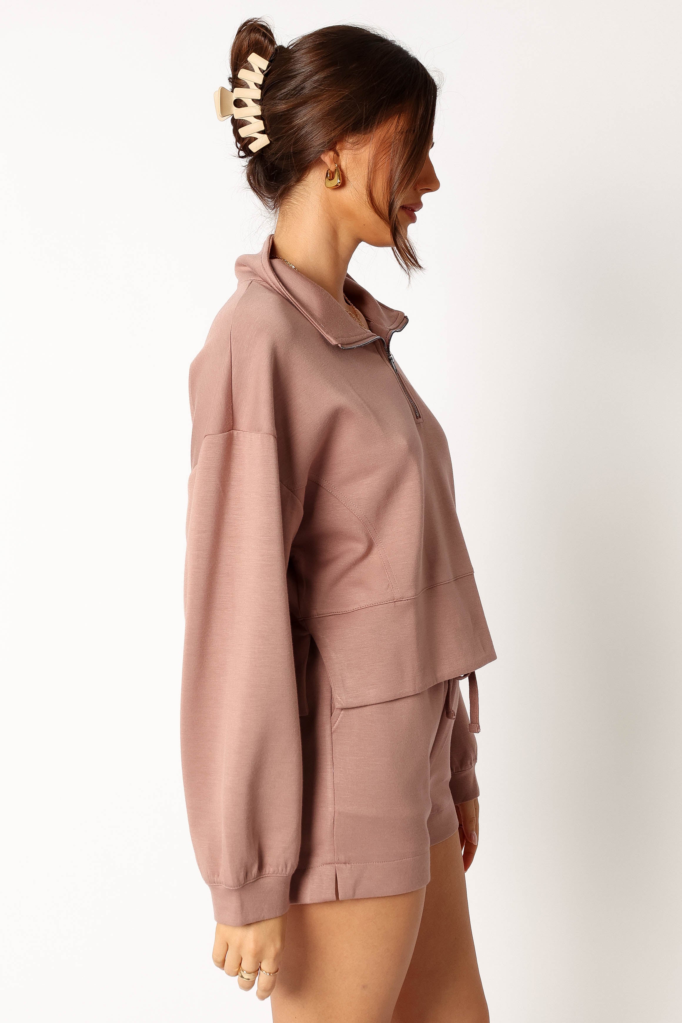 Paula Oversized Sweat Set - Mocha-Aur Fashion