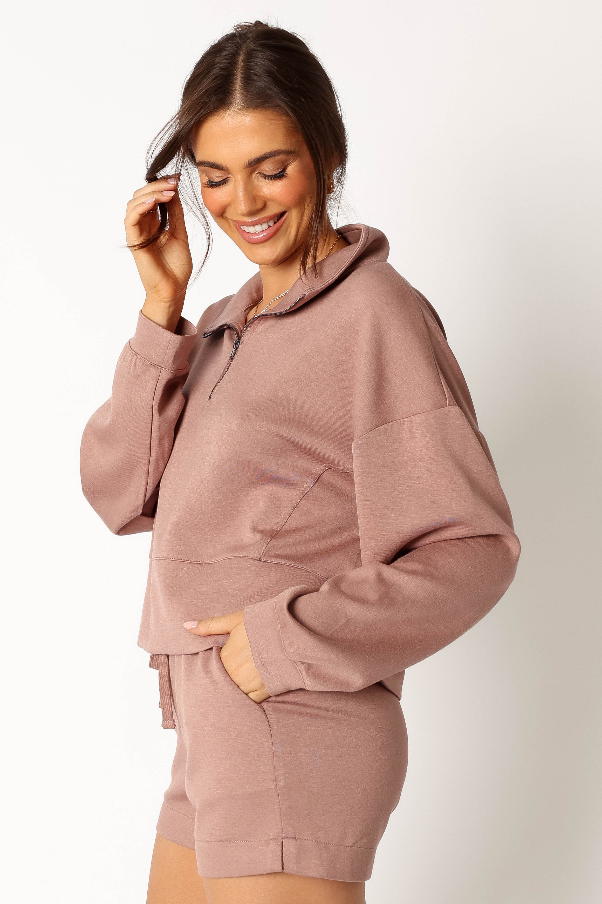 Paula Oversized Sweat Set - Mocha-Aur Fashion