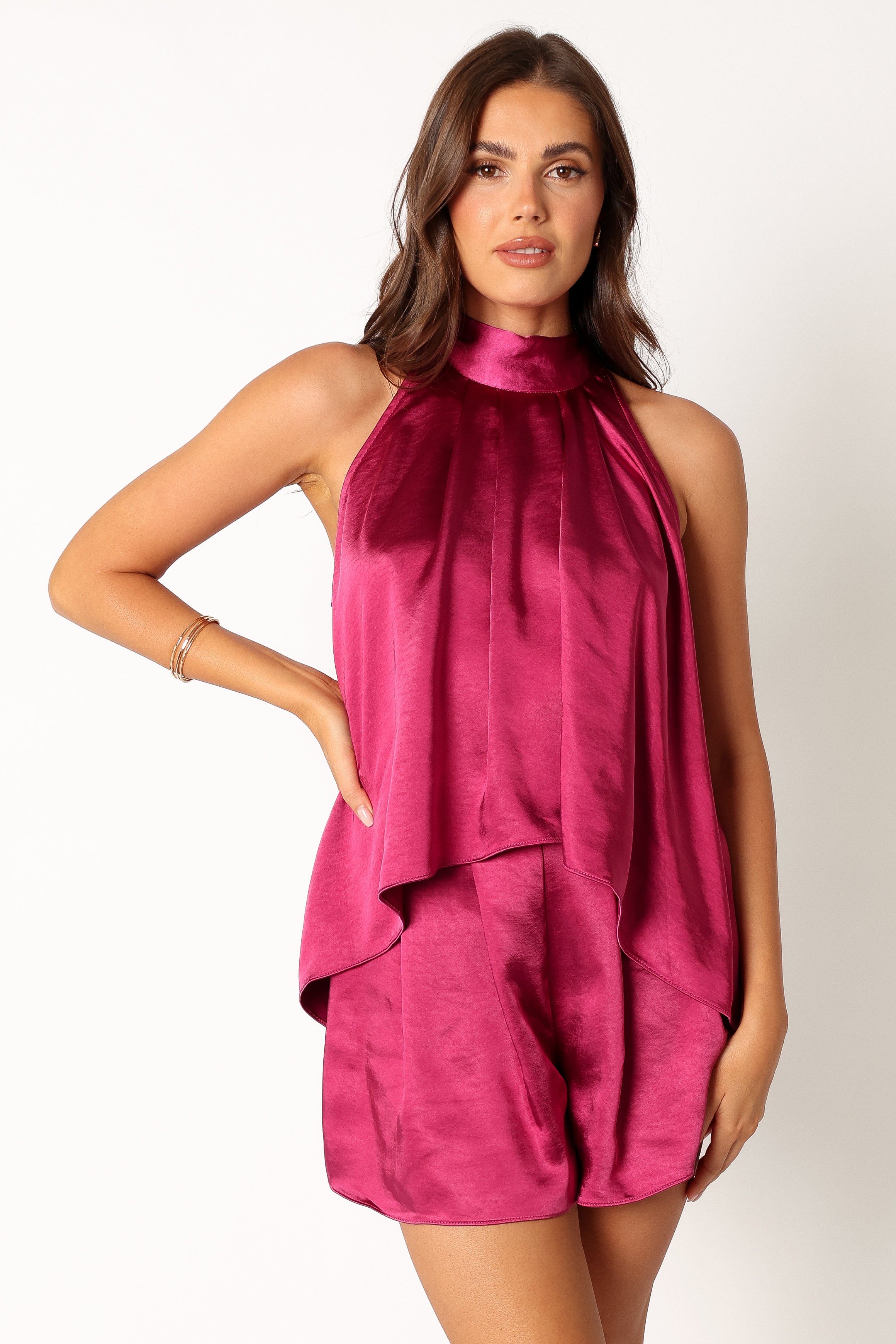 Phoebe Short Set - Magenta-Aur Fashion
