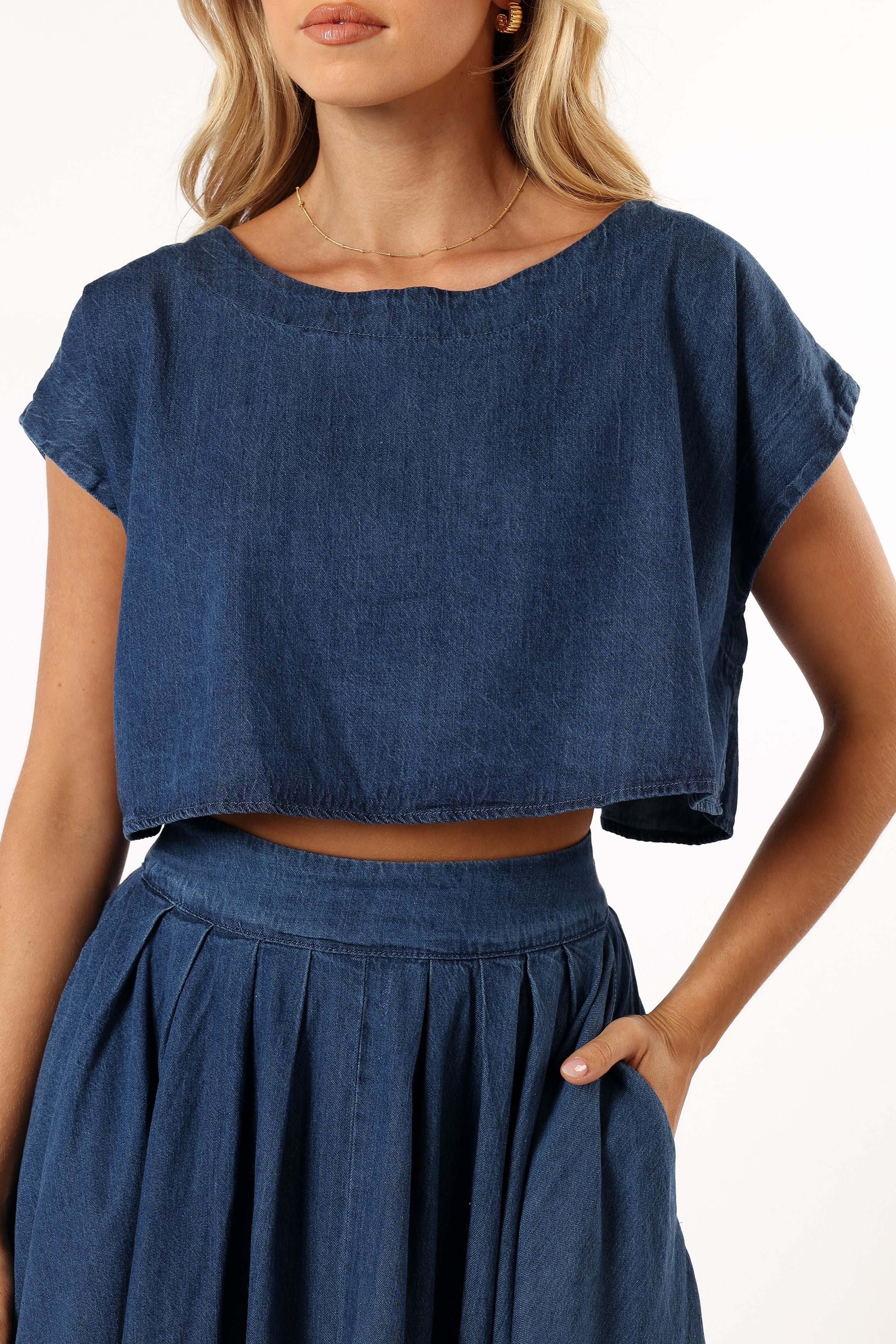 Rylie Two Piece Set - Dark Denim-Aur Fashion