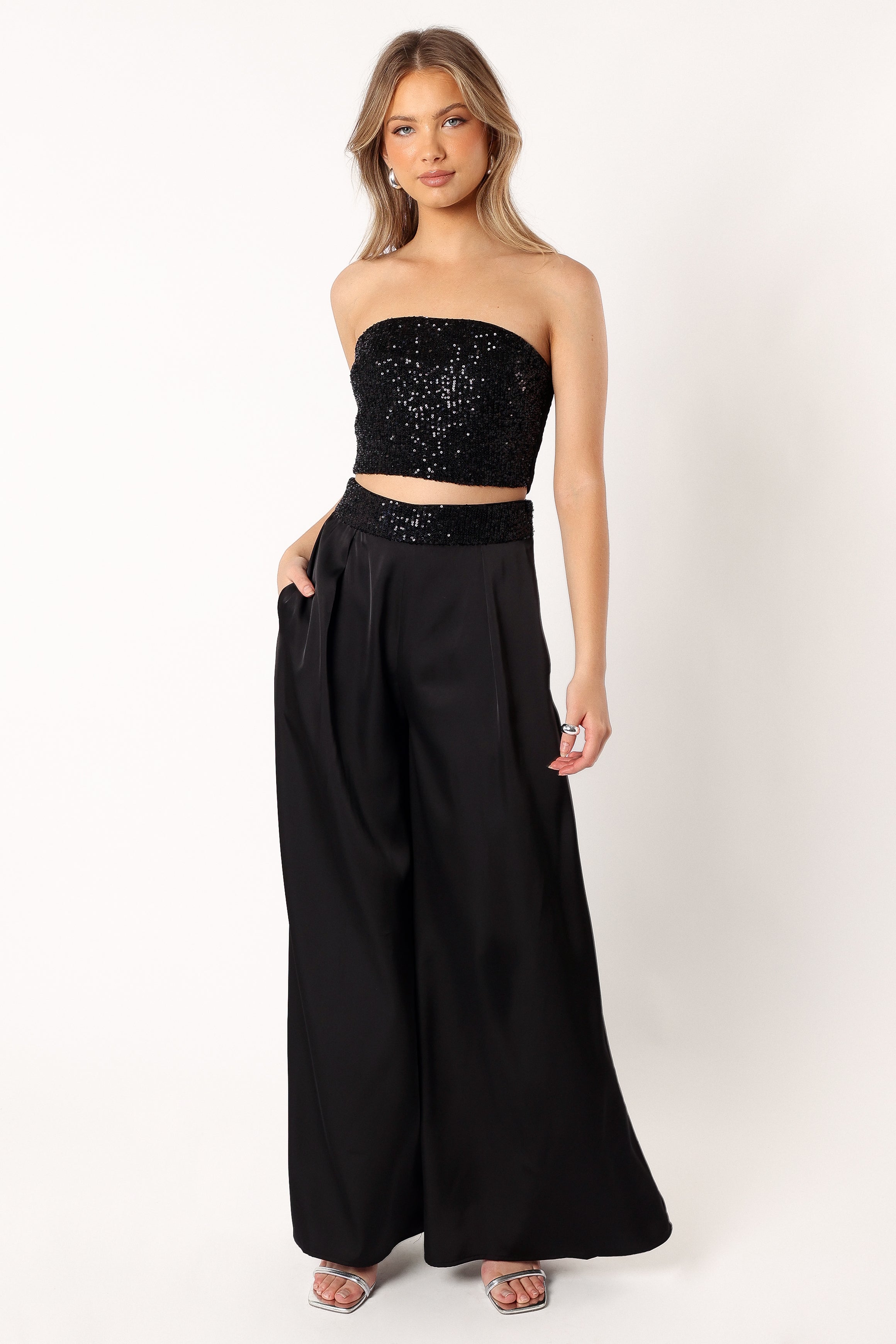 Sallyanne Two Piece Set - Black-Aur Fashion