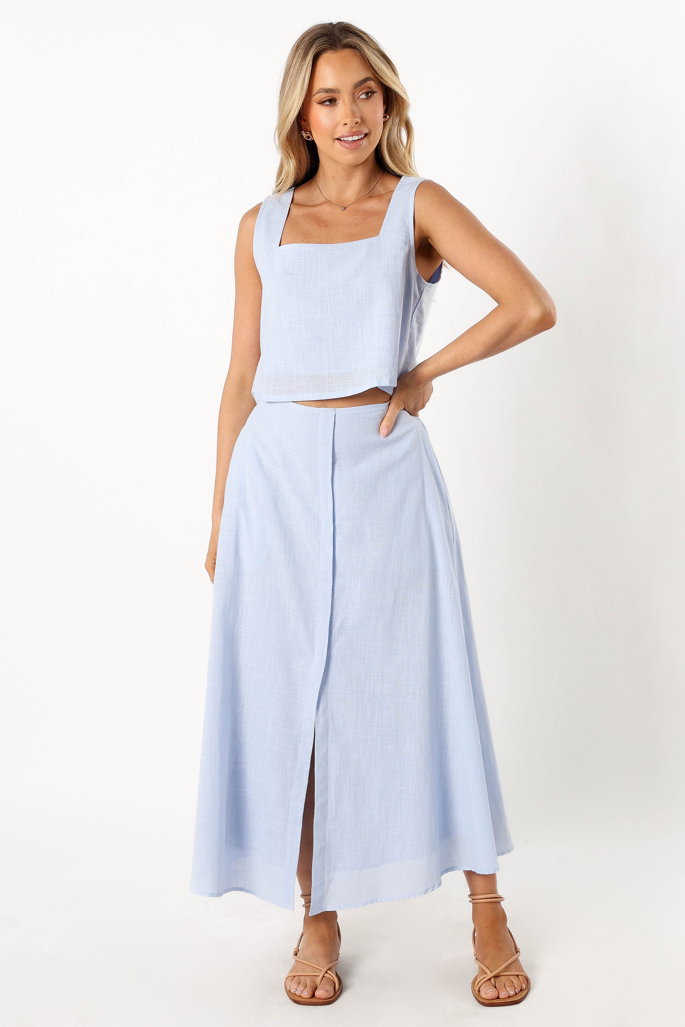 Sasha Two Piece Set - Blue-Aur Fashion