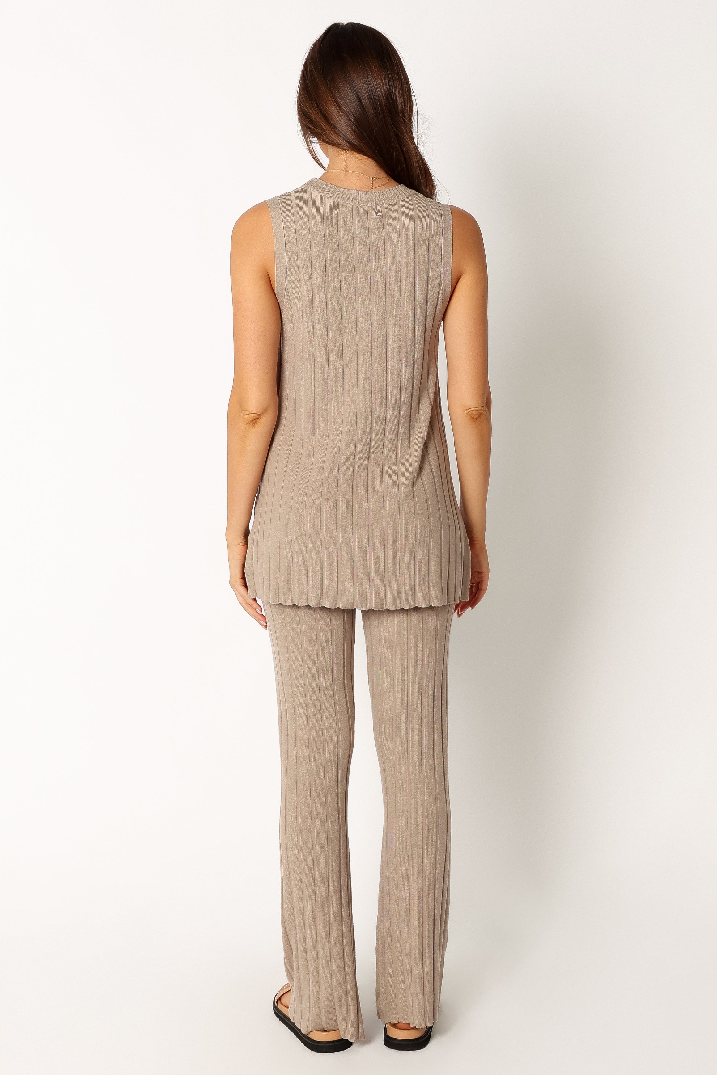 Silvie Knitted Set - Beige-Aur Fashion