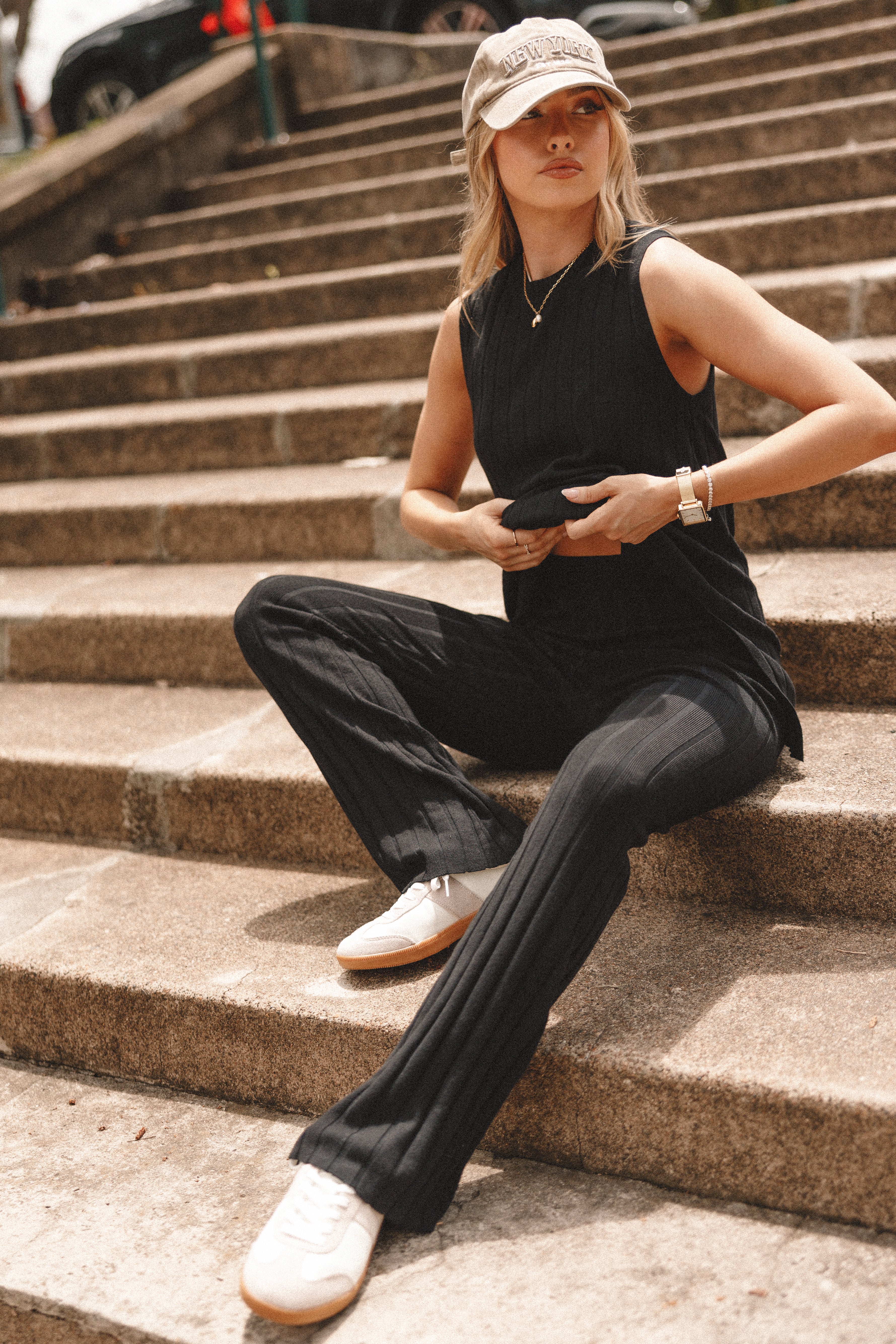 Silvie Knitted Set - Black-Aur Fashion