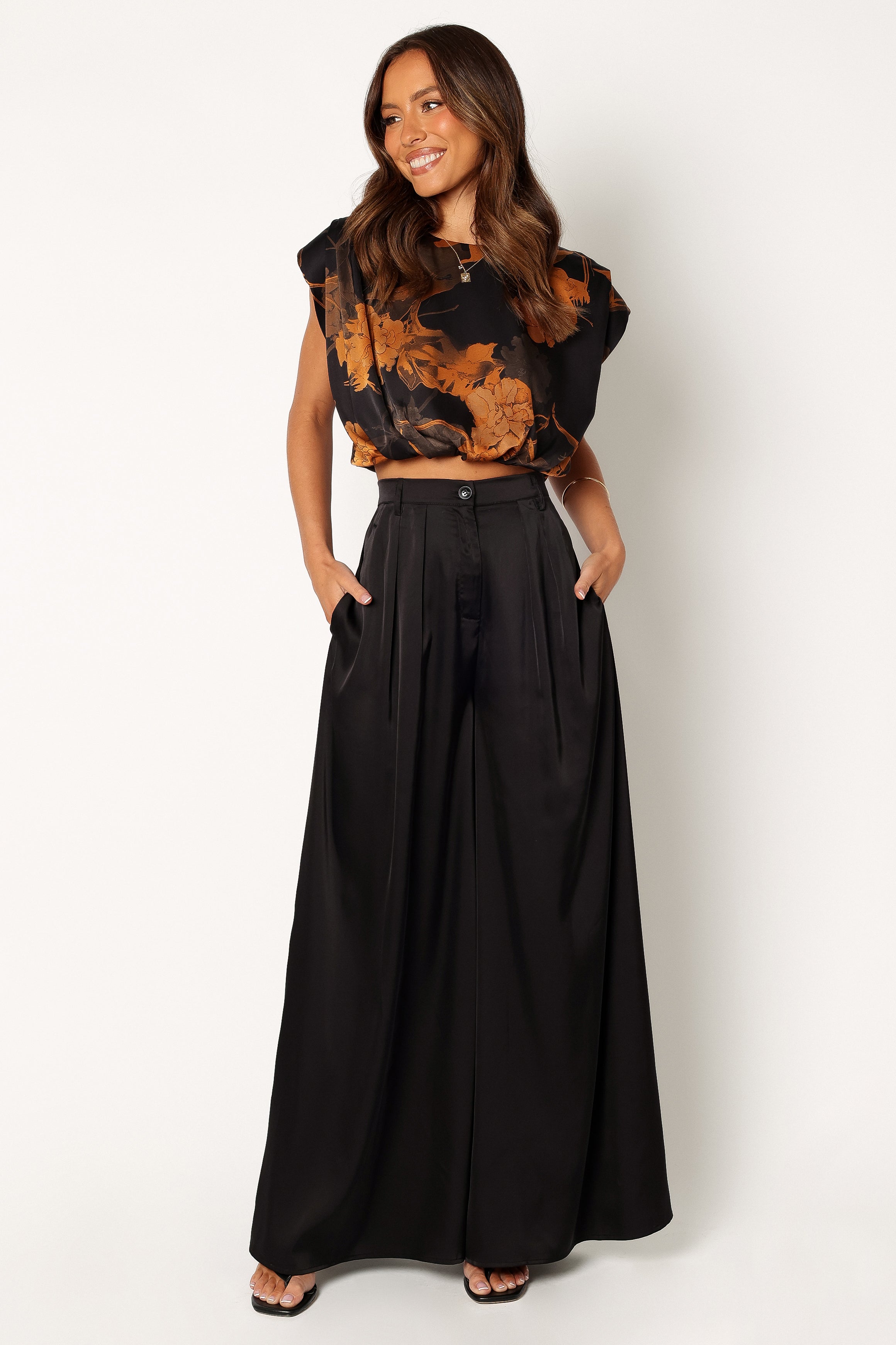 Taya Two Piece Set - Black-Aur Fashion