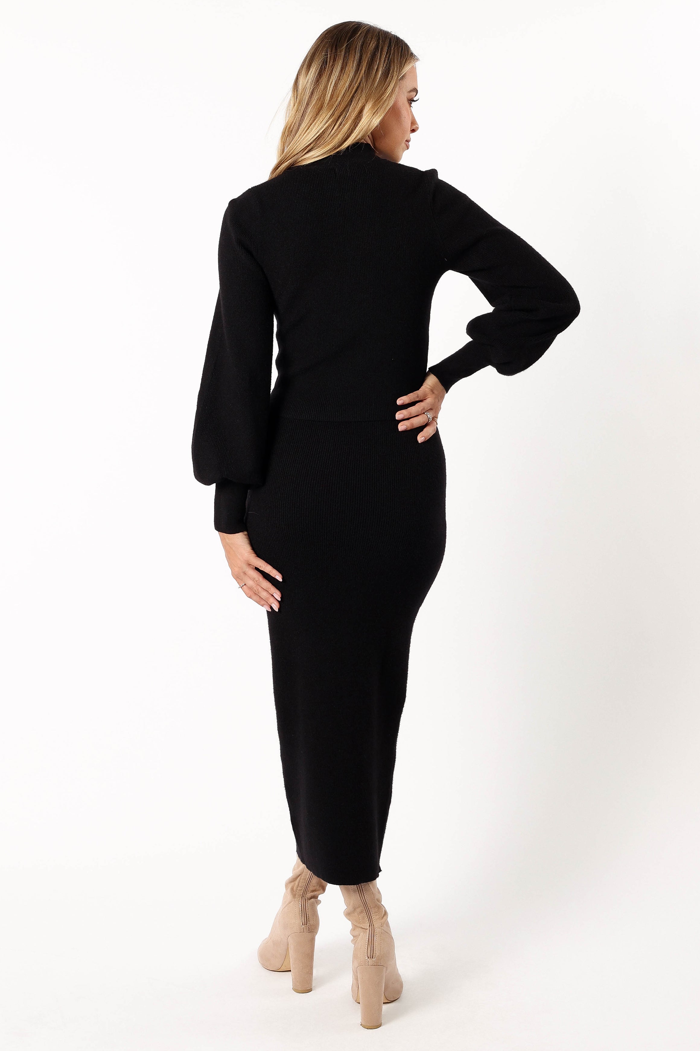 Tilbury Knitted Set - Black-Aur Fashion