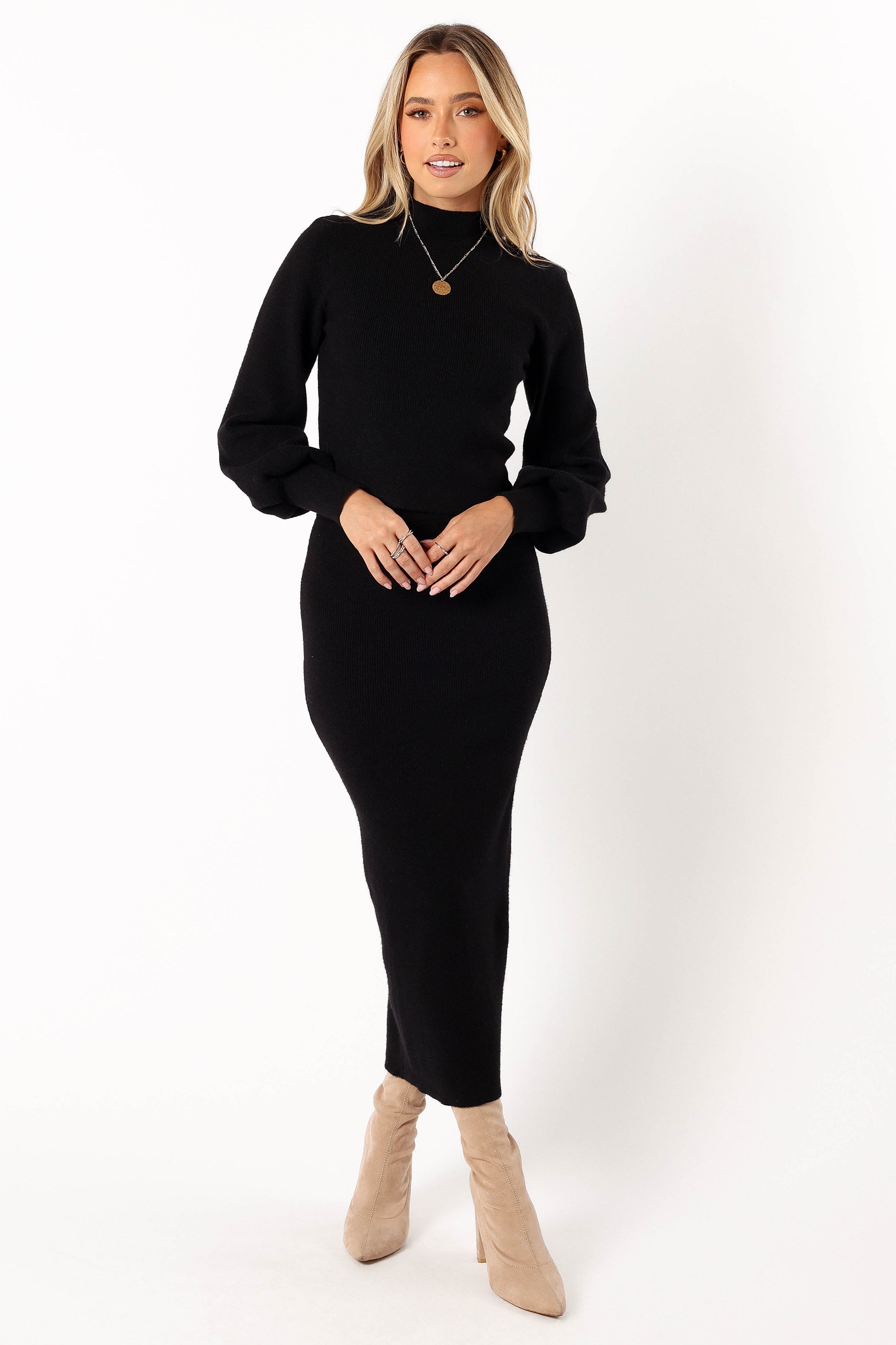 Tilbury Knitted Set - Black-Aur Fashion