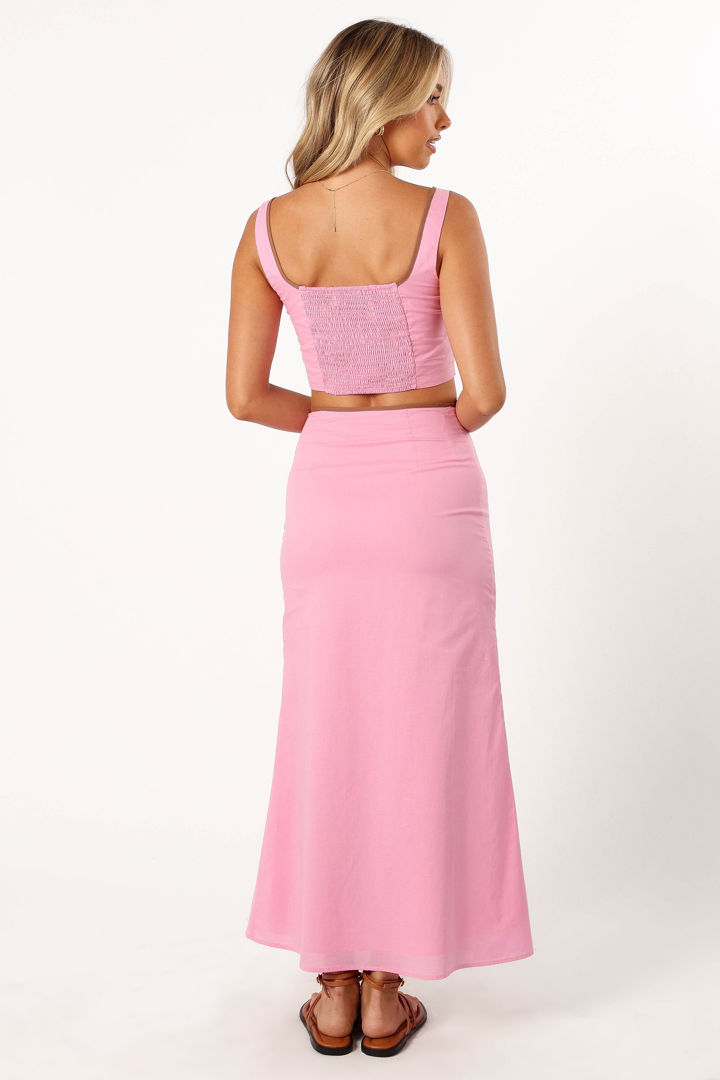 Willow Two Piece Set - Pink-Aur Fashion