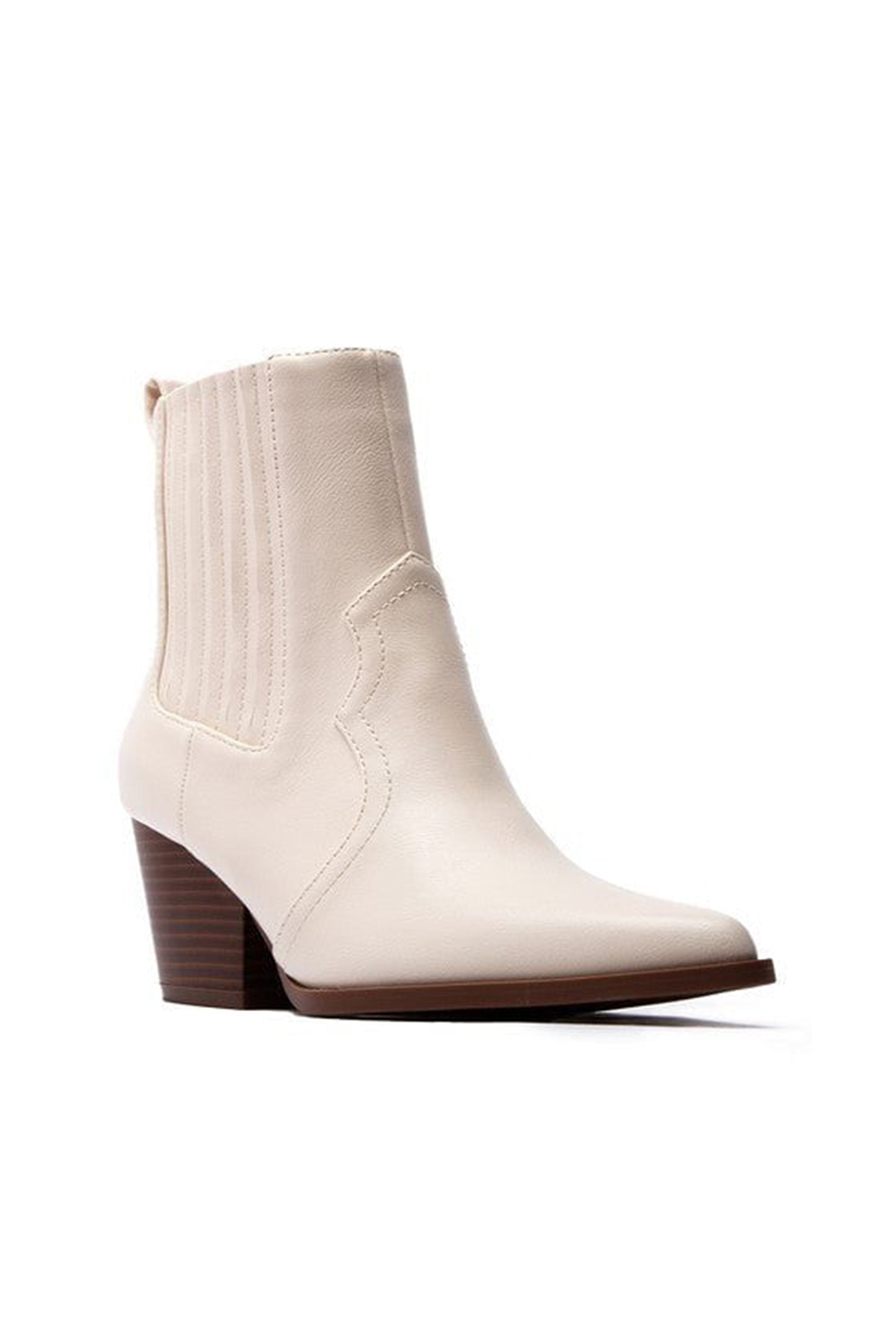 Heeled Chelsea Boots - Stone-Aur Fashion