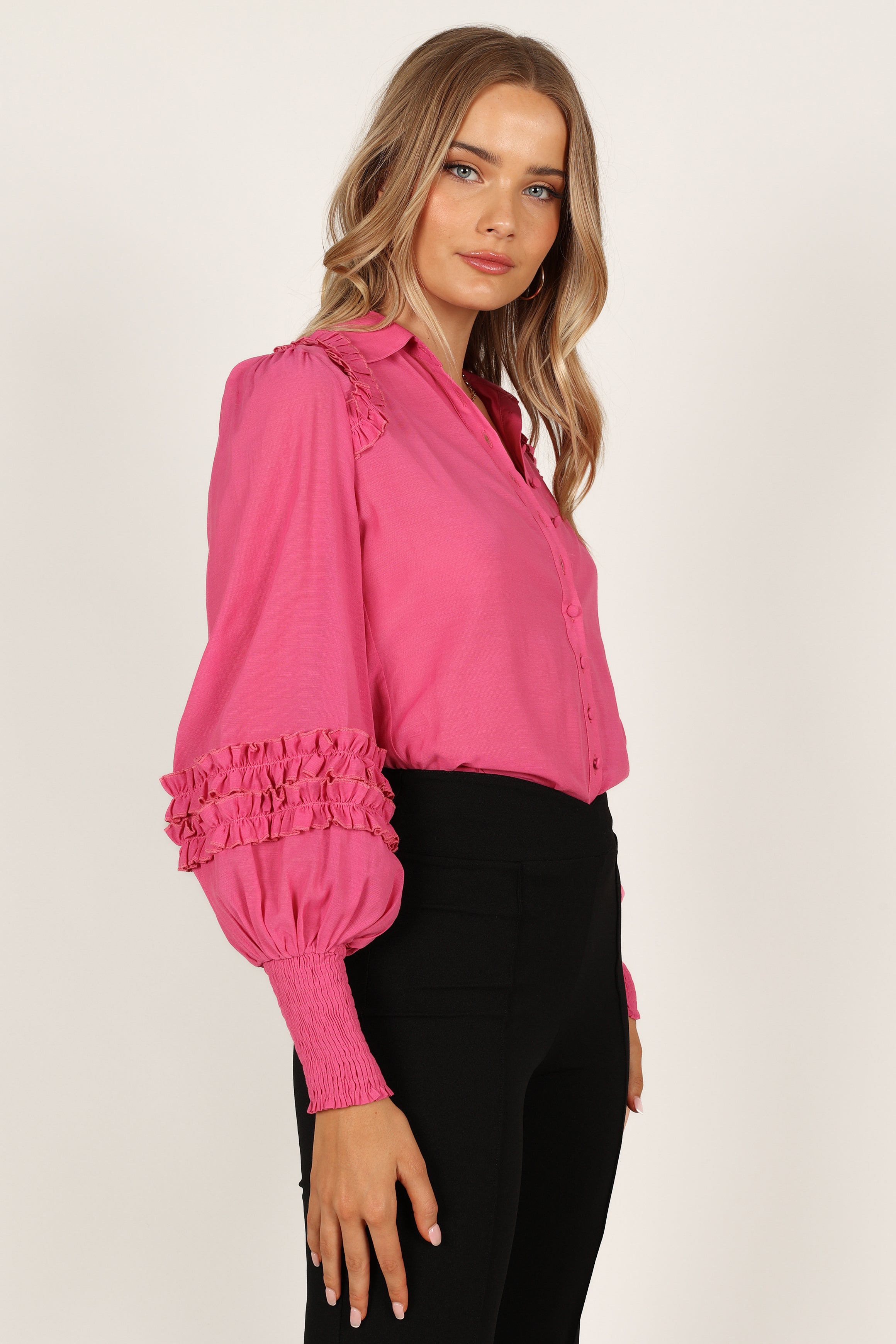 Bettina Shirt - Fuchsia-Aur Fashion
