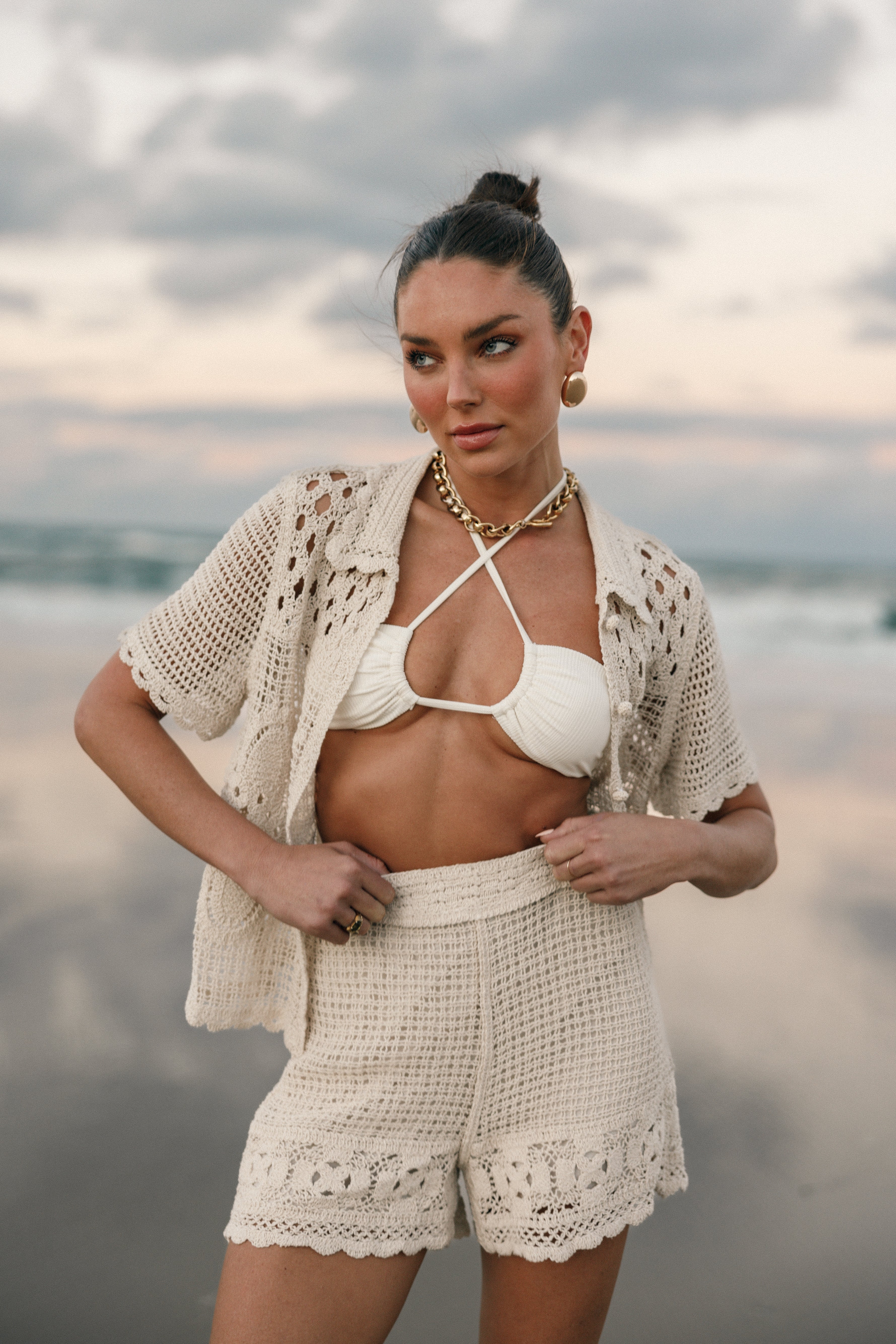 Harlowe Knit Top - Natural-Aur Fashion