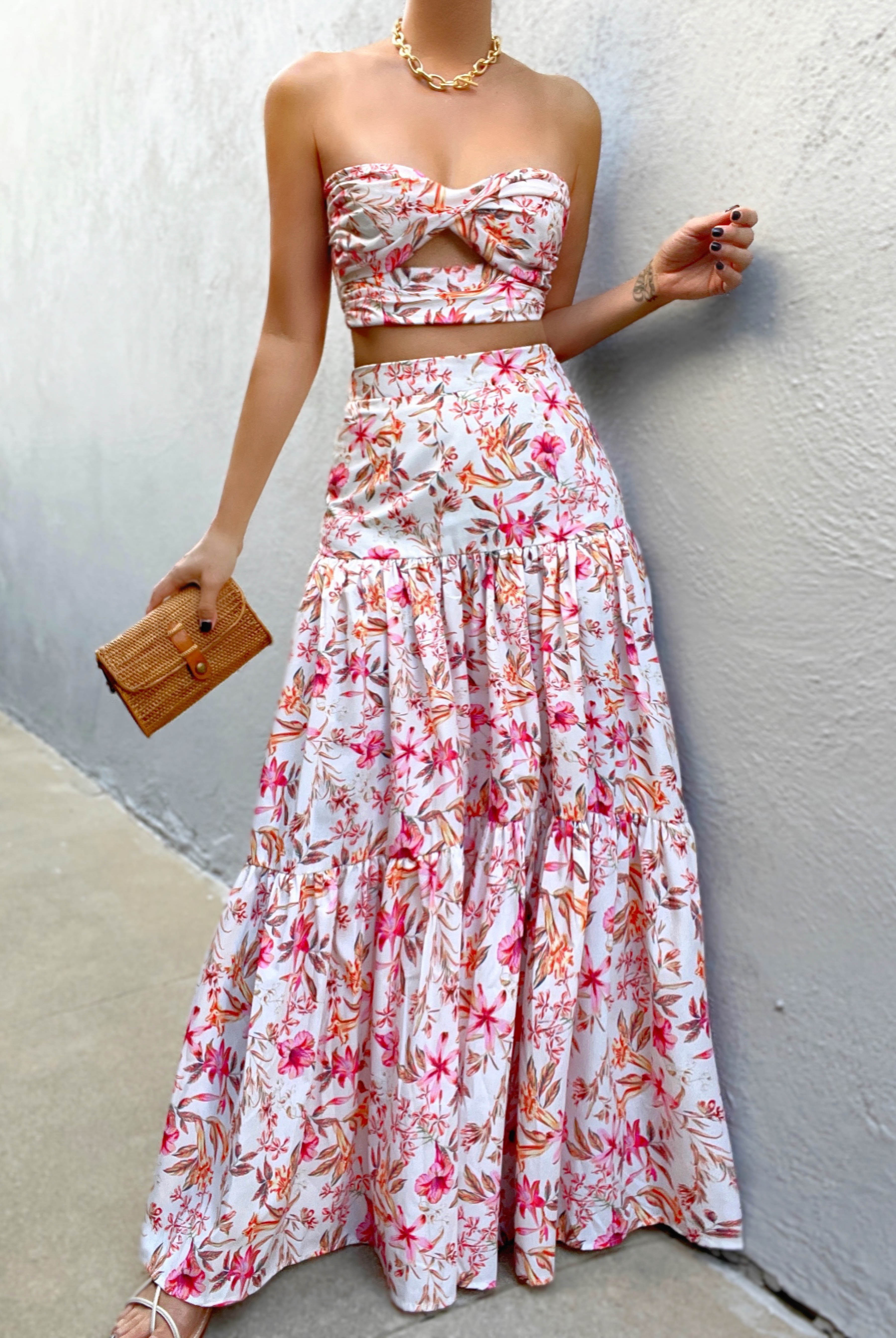 Hydra Top - White Floral-Aur Fashion