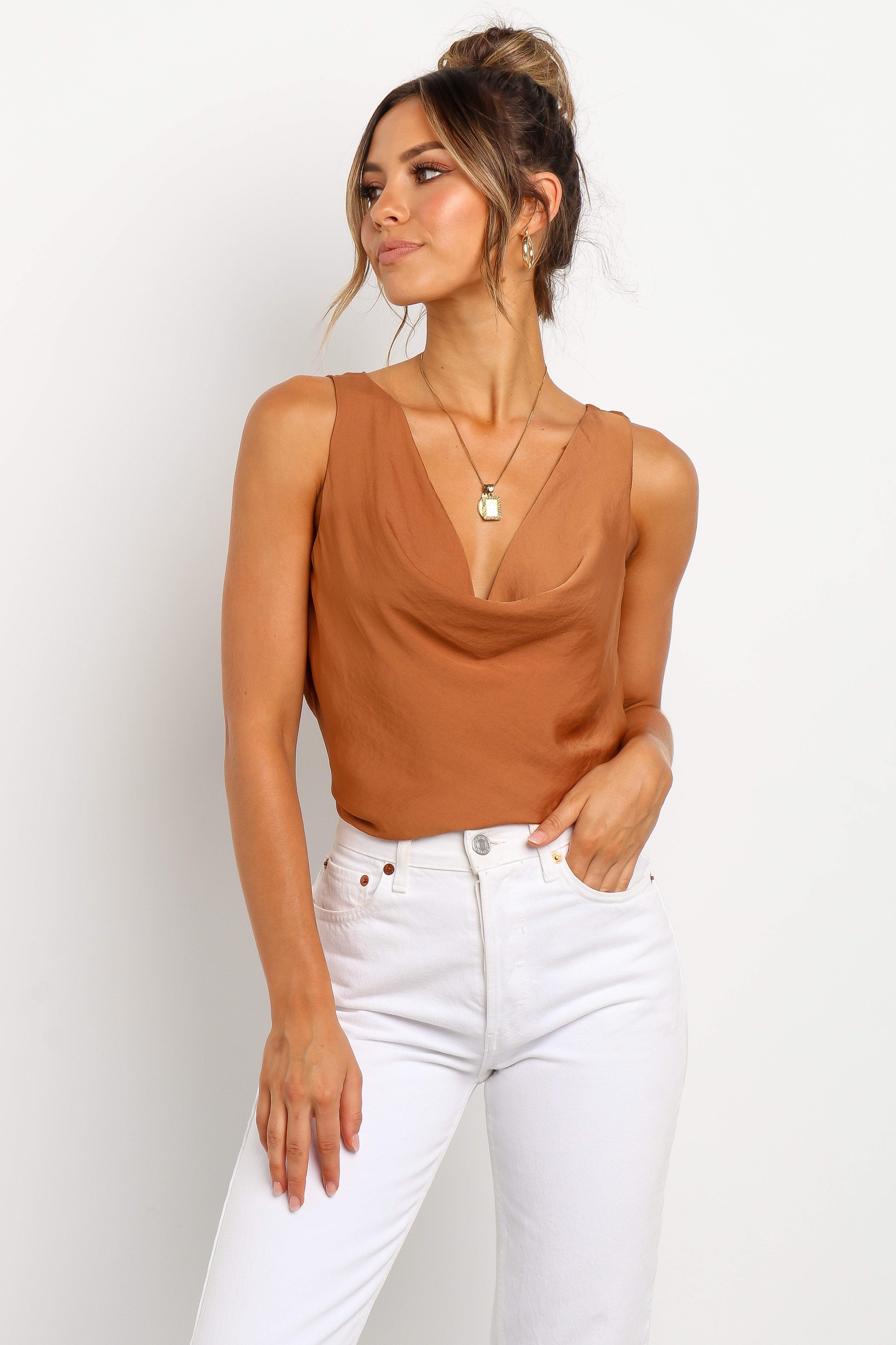 VINITA TOP - RUST-Aur Fashion